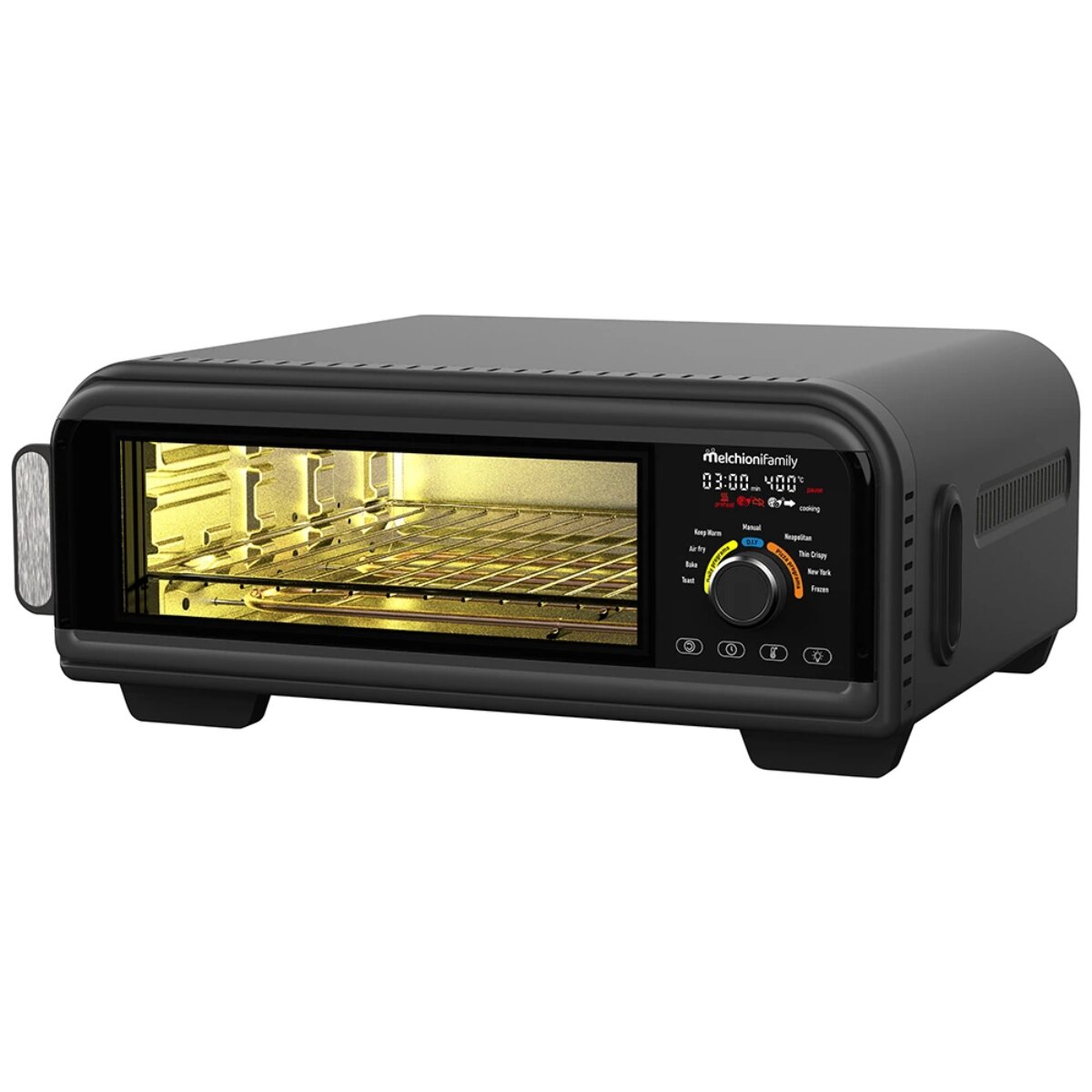 Melchioni Pizzaofen Hei&szlig;luftfritteuse 18L 2000W 400&deg;C Air Fryer Ofen - Bild 1