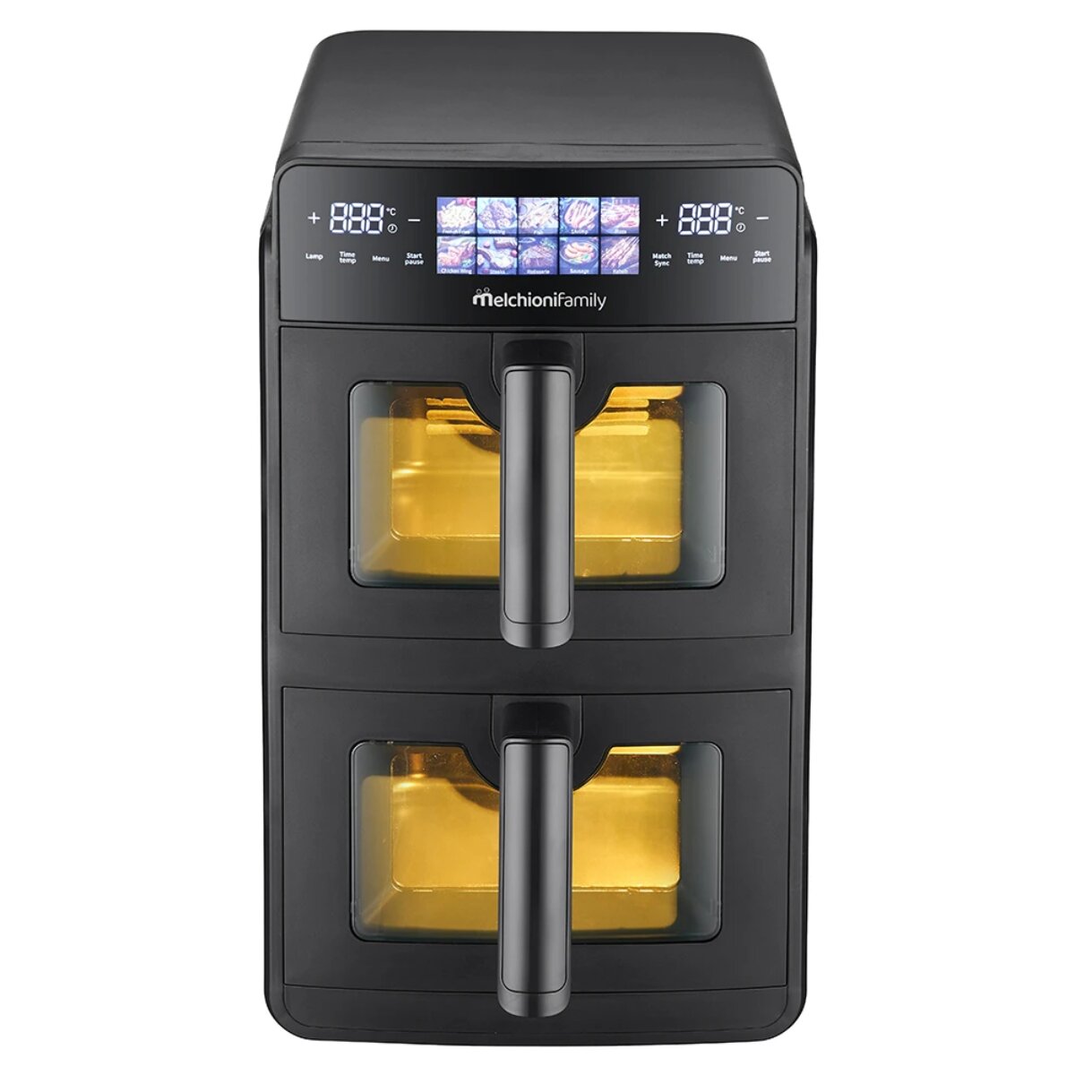 Melchioni Hei&szlig;luftfritteuse 10L Doppelkorb 2600W Dual Zone Display - Bild 1