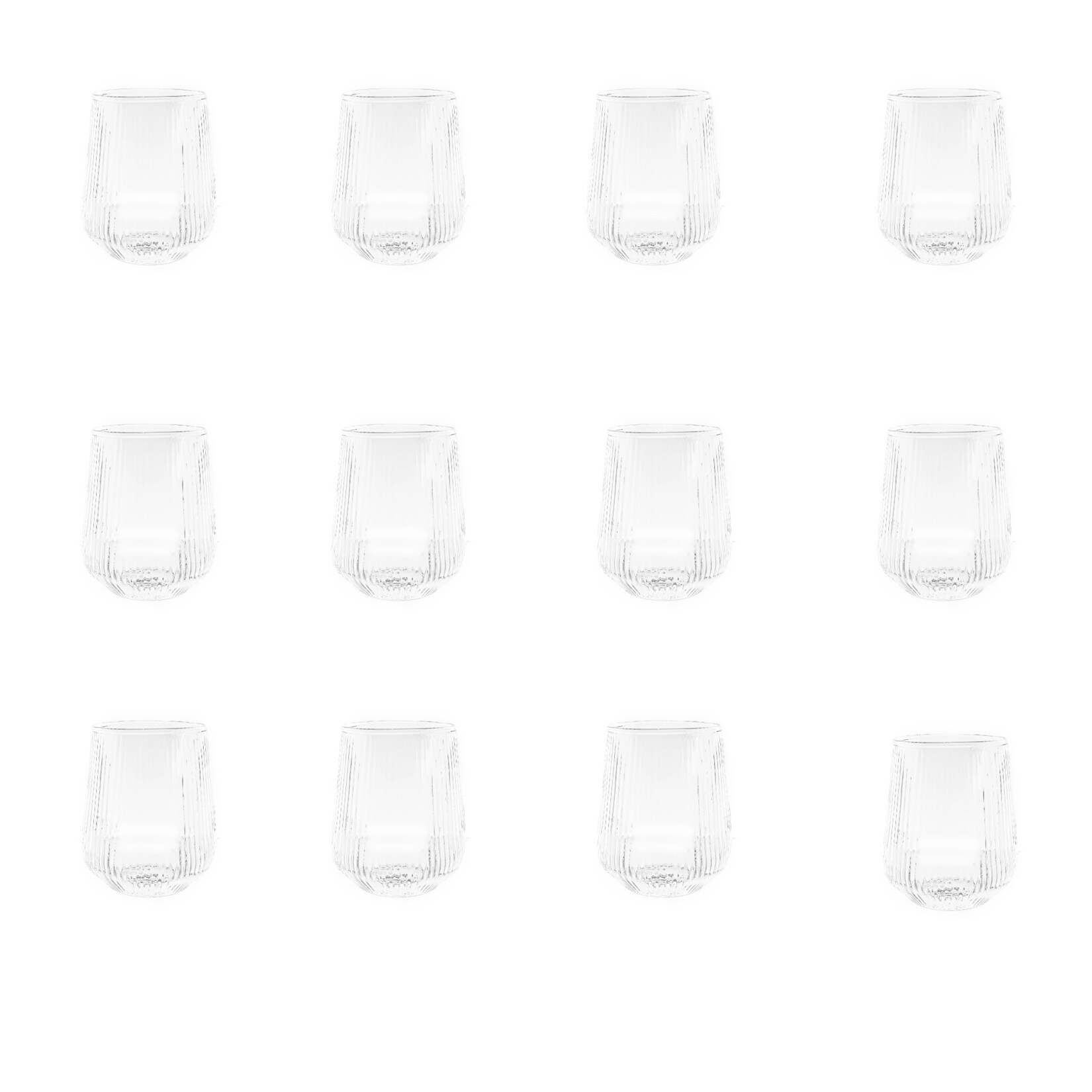 Gläser Trinkgläser Set geriffeltt 430ml | 04255698264982