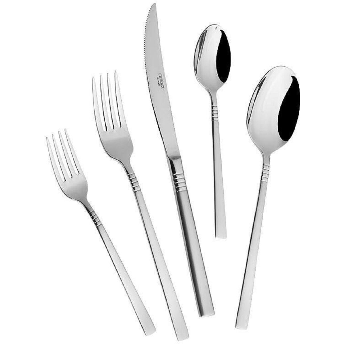 Elfaso Besteck-Set aus hochwertigem 18/0-Edelstahl in Silber - Bild 1