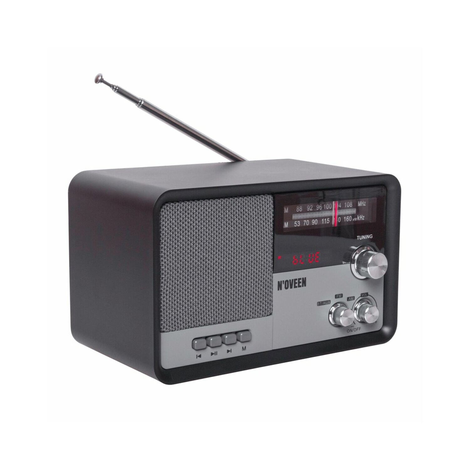 Noveen Tragbares Radio mit Bluetooth Schwarz | 05902221622014
