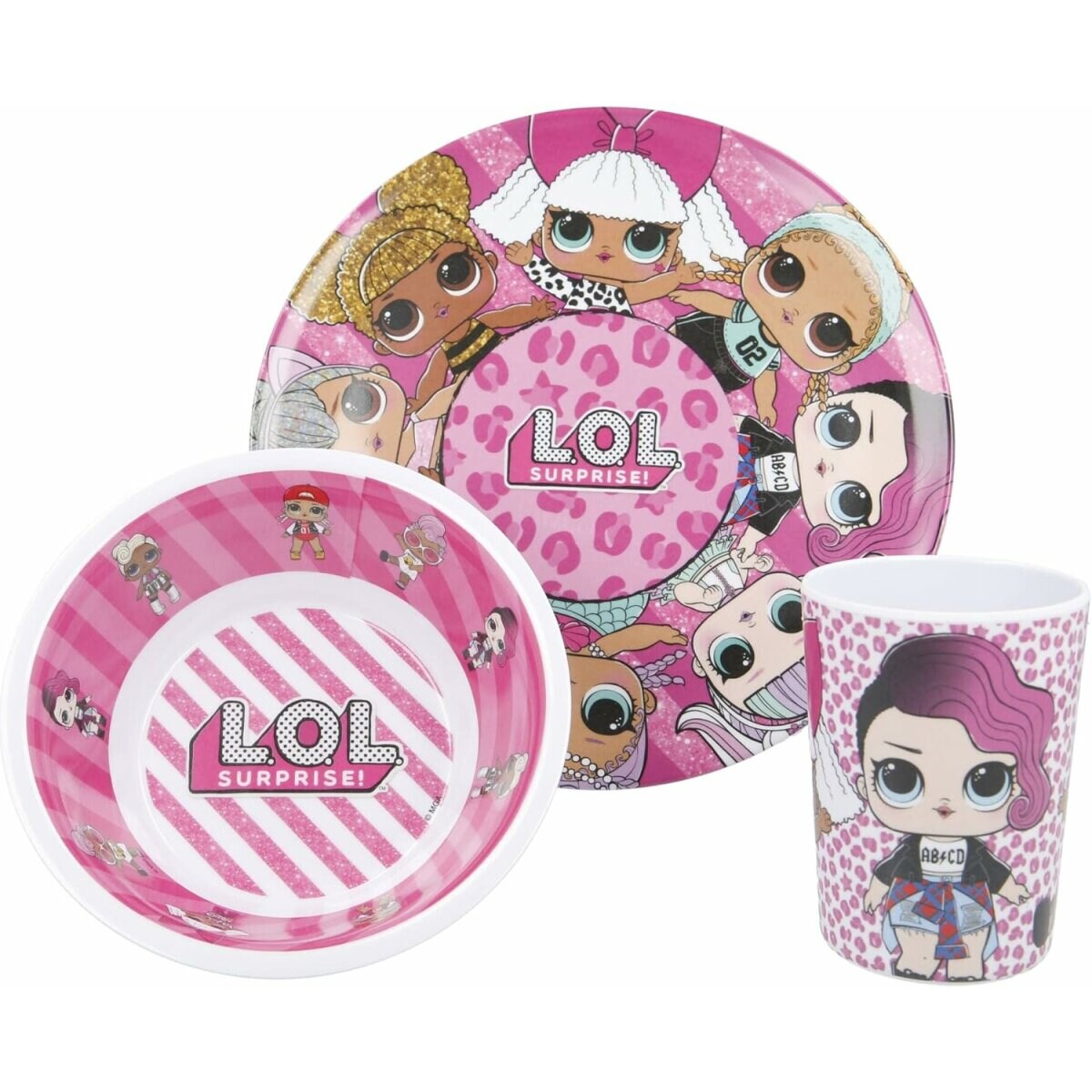 3 teiliges Lol Surprise Rock Kindergeschirr Melamin | 04255698266467