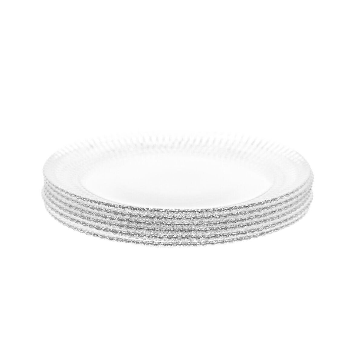 Pasabahce Rain Desserteller aus hochwertigem Glas, 6er Set - &oslash;20 x 1,5 cm - Bild 1