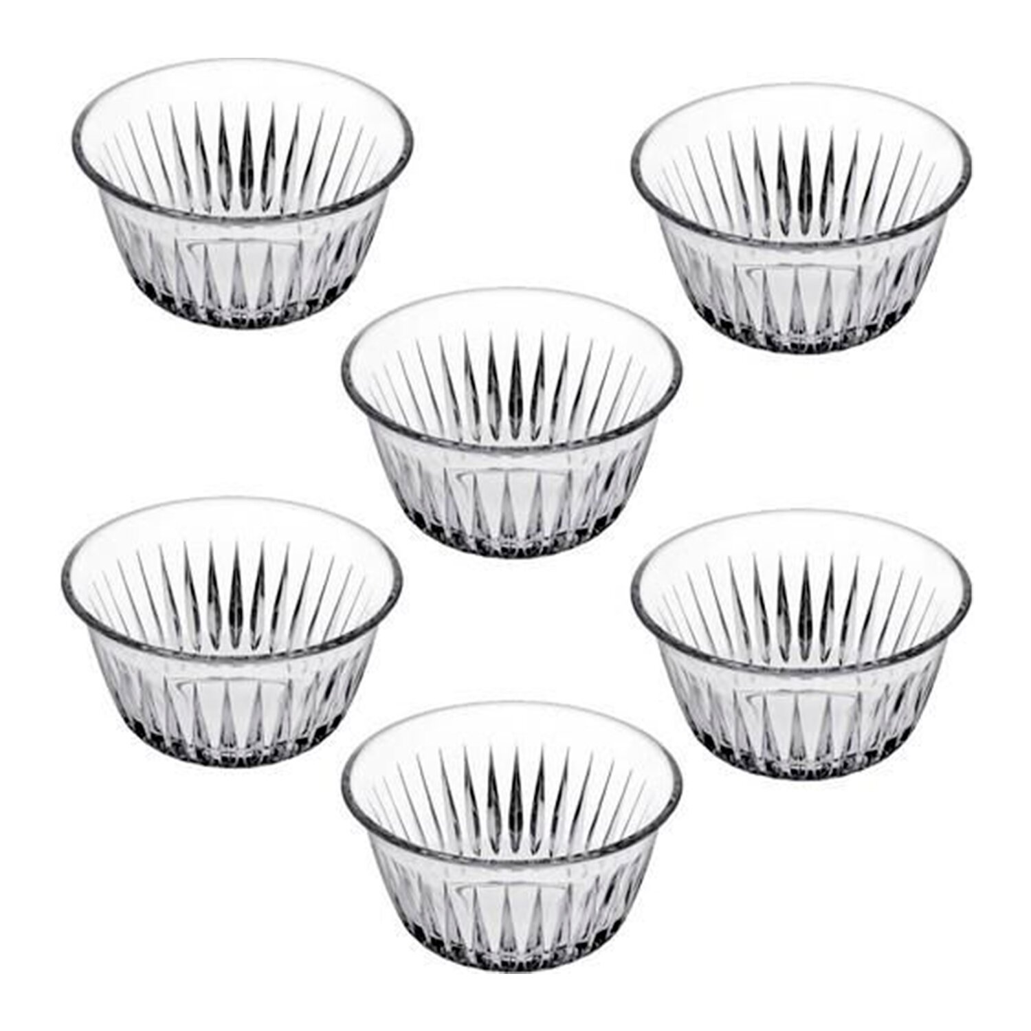 Pasabahce Frezya Glassch&uuml;ssel 6er Set &Oslash;10x5cm Schale Dessertschale transparent - Bild 1