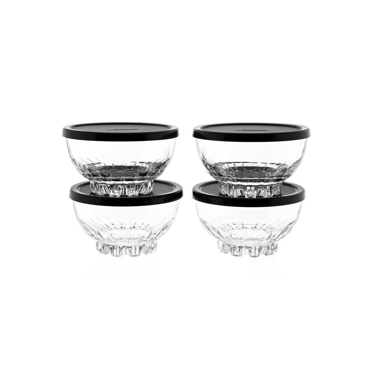 Pasabahce Mousse Glasschalen mit Deckel - 4er Set - Bild 1