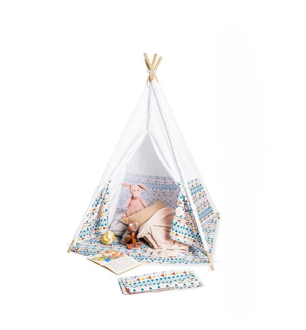 Kinderzelt Tipi Naira - Spielzelt mit Bodenmatte und Tragetasche