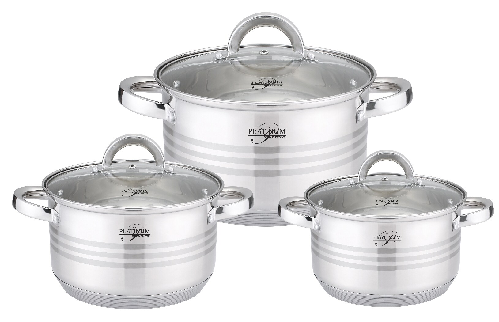 6tlg. Edelstahl Kochtopf-Set - Bild 1