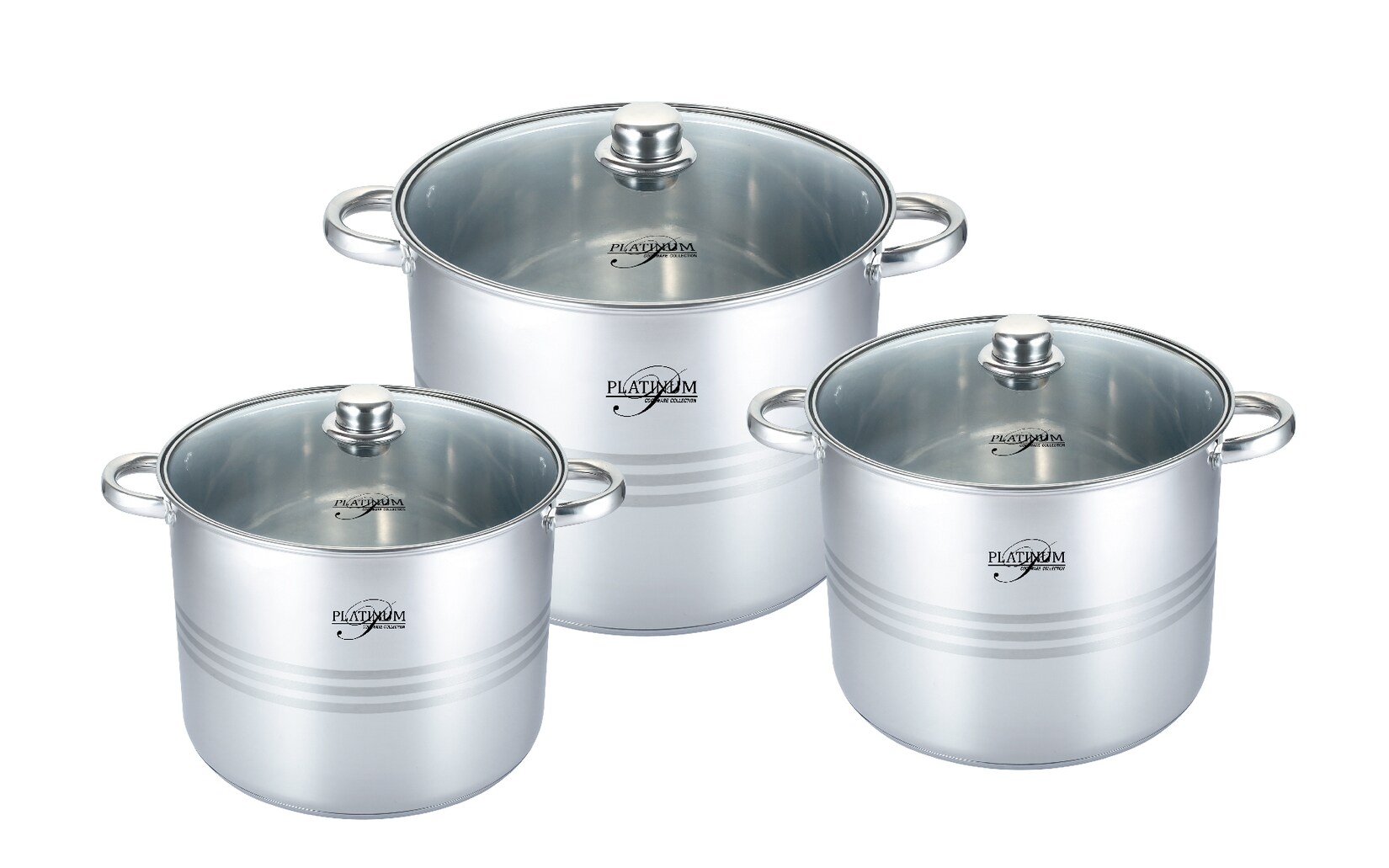 6tlg. Edelstahl Kochtopf Set