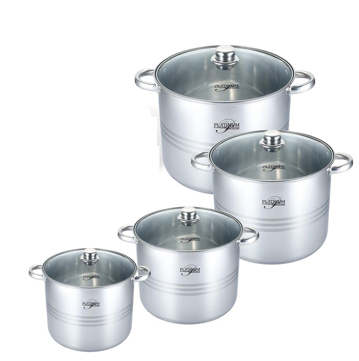 8tlg. Edelstahl Kochtopf Set | 04252021327772