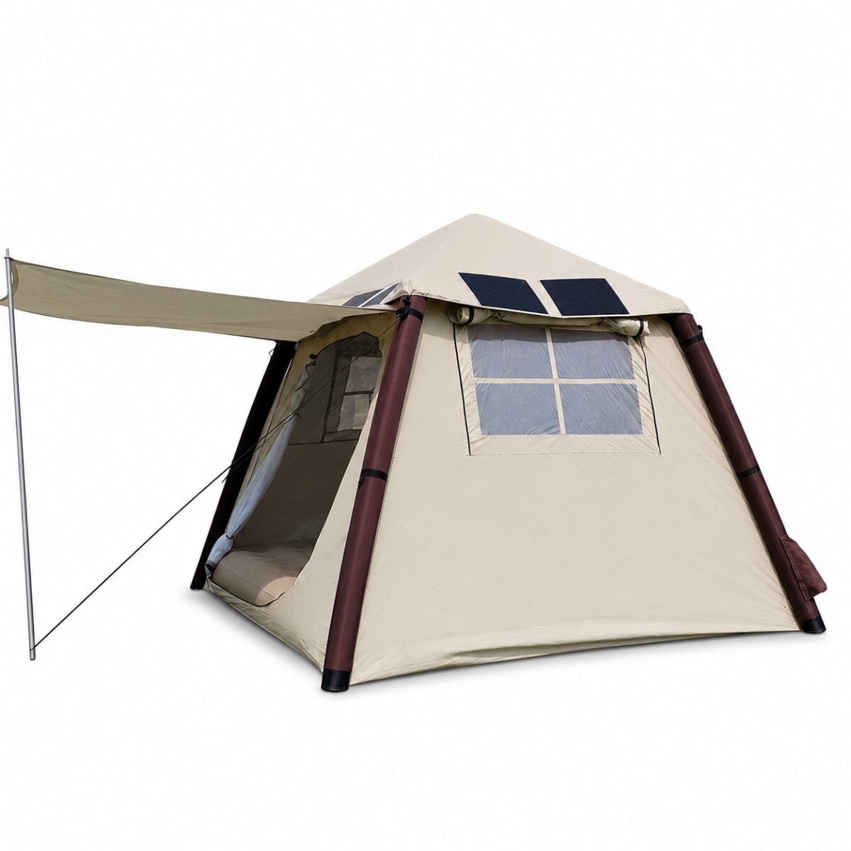 PLATINET Solar Campingzelt 2&ndash;3 Personen 52 W mit Pumpe und Akku - Bild 1