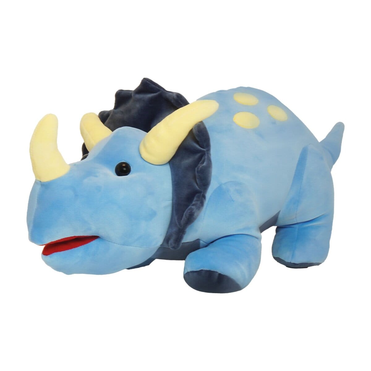 Kuscheltier Triceratops Pl&uuml;sch ca 80 cm weich Stofftier Dinosaurier blau Kinder - Bild 1