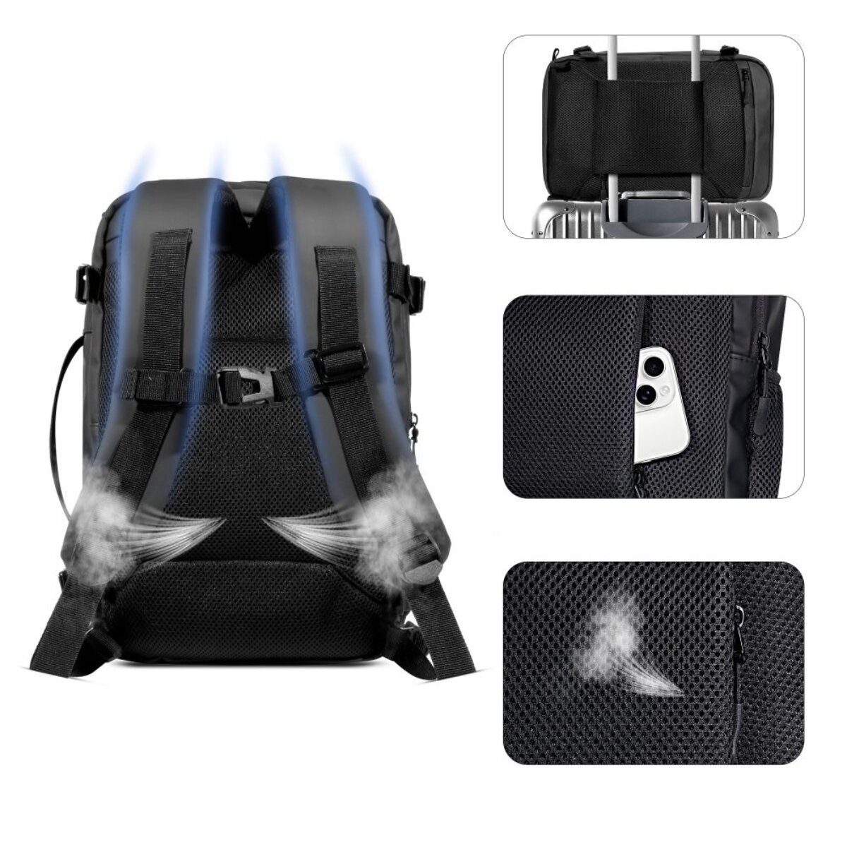 Tech-Protect Defender S50 Reiserucksack 20 l fr Handgepck Ryanair & Wizz  Air  Schwarz online kaufen bei Netto