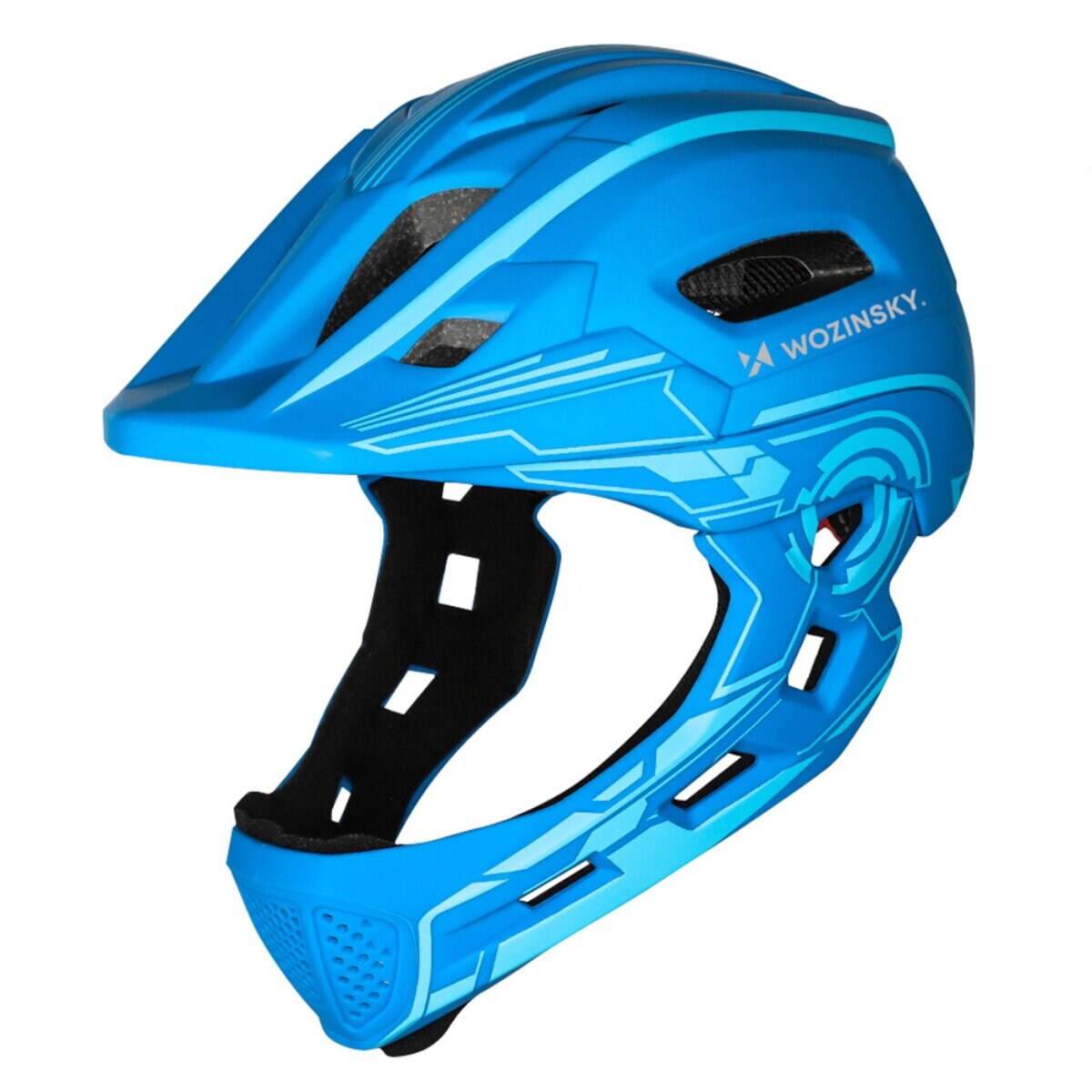 Wozinsky Kinder-Integralhelm mit USB-Rücklicht Größe S 52–56 cm