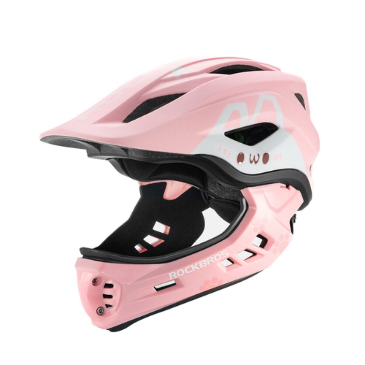 TT-32001 Rabbit Kinder Fahrradhelm mit Kinnschutz Größe S Rosa