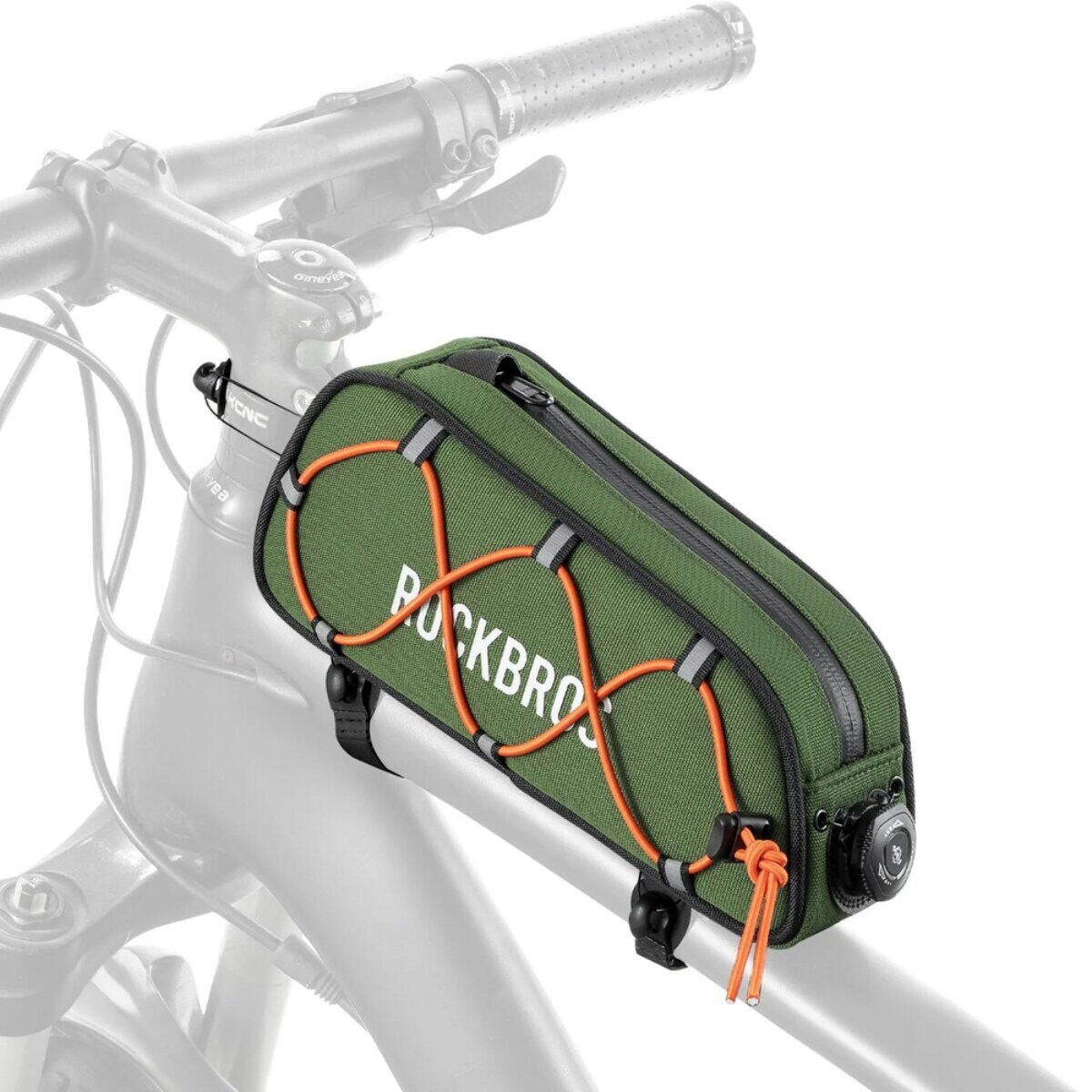 Rockbros ROAD TO SKY Fahrradtasche Oberrohr wasserdicht 0,7L Grün