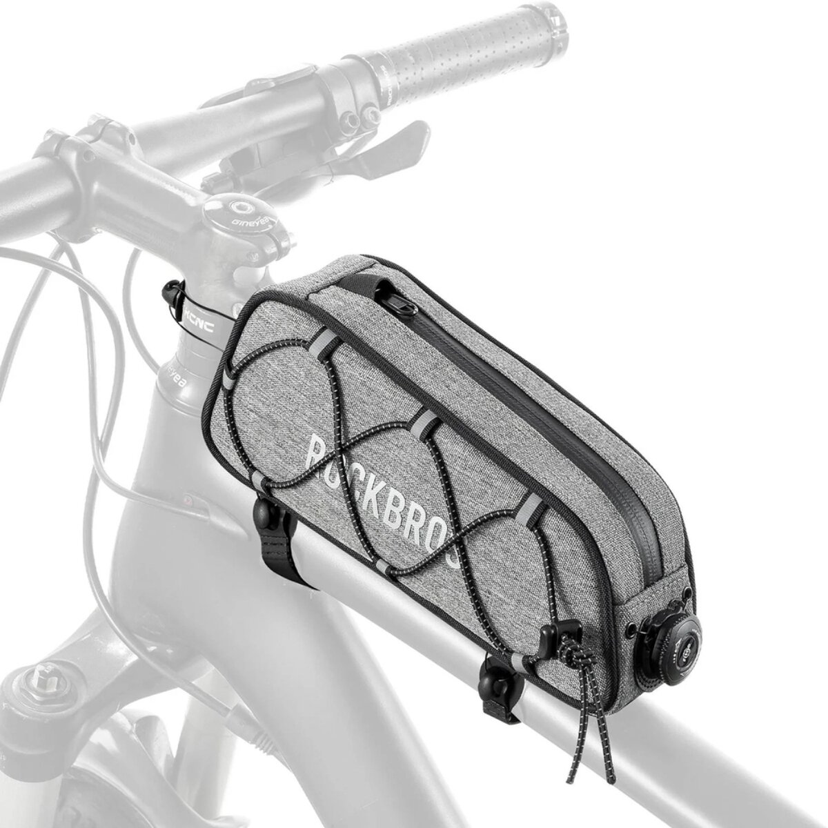 Rockbros ROAD TO SKY Fahrradtasche Oberrohr wasserdicht 0,7L Grau - Bild 1