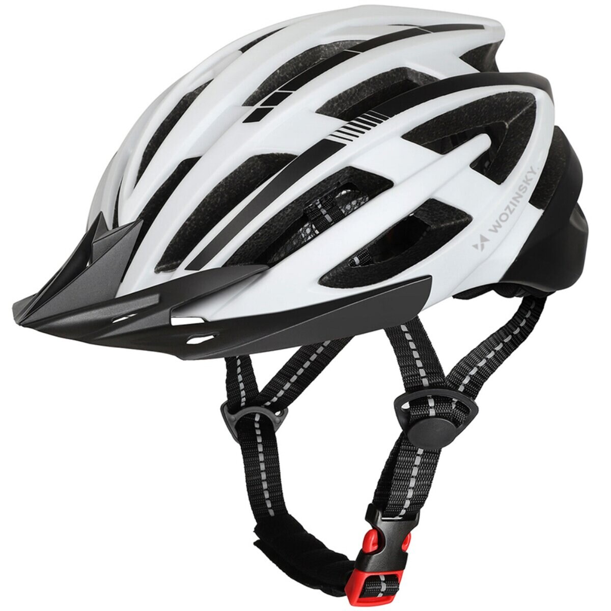 MTB Fahrradhelm mit Visier und USB LED Rücklicht verstellbar Größe M