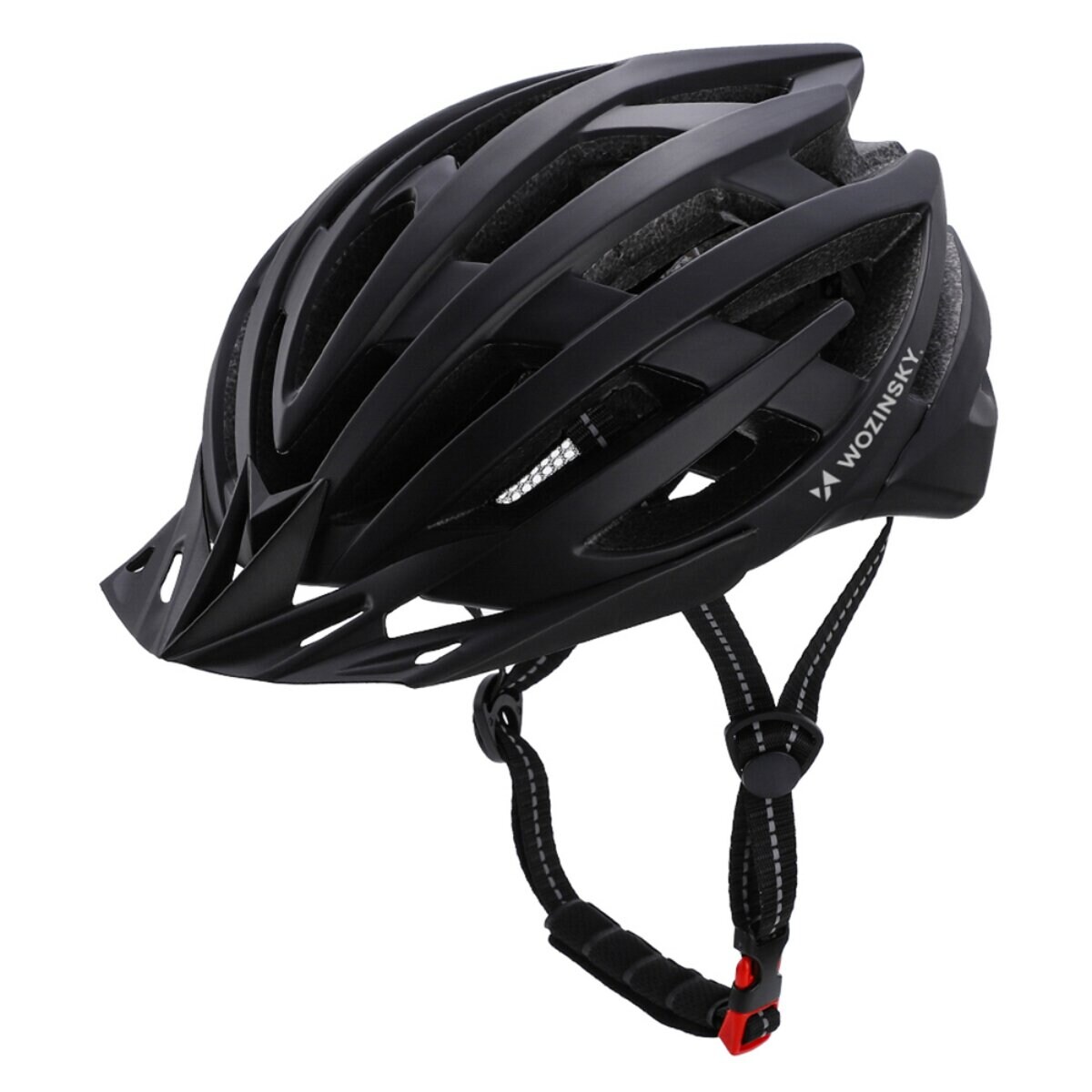 MTB Fahrradhelm mit Visier und USB LED Rücklicht verstellbar Größe M