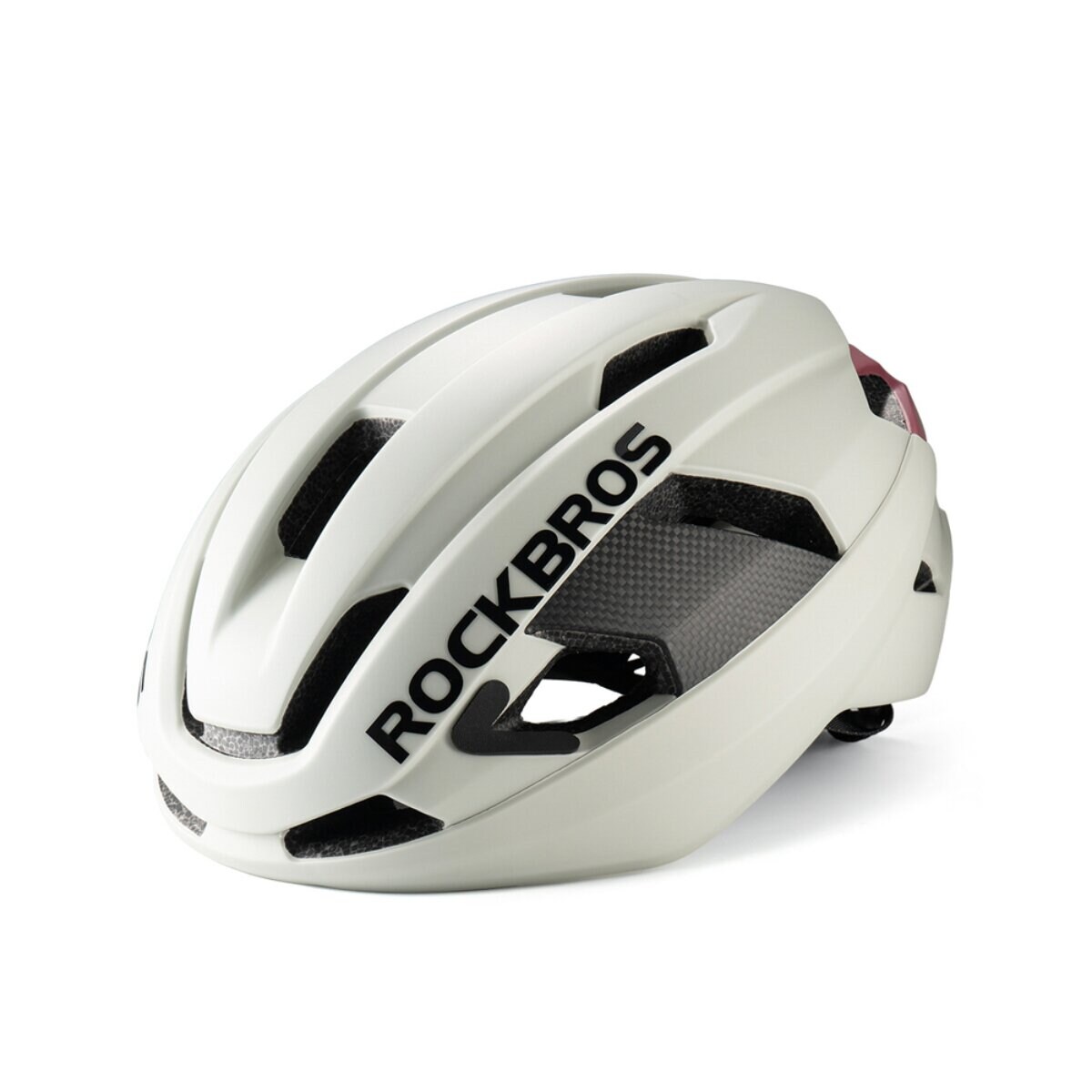 Rockbros LK-15 Carbonfaser-Fahrradhelm 58-62 cm Hellgrau