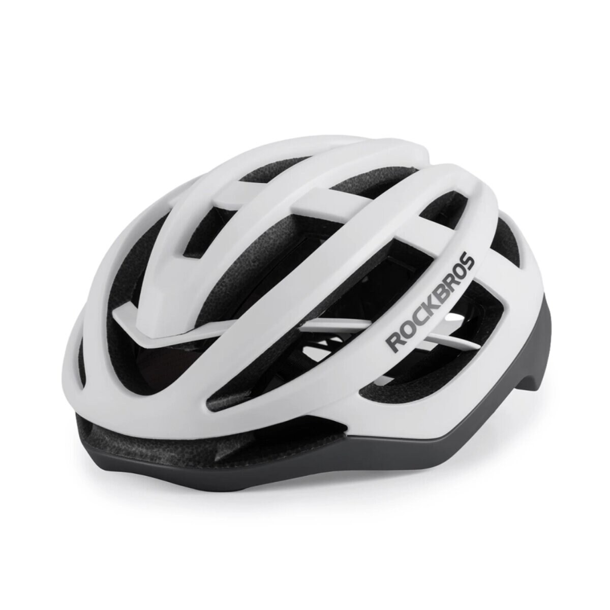 Rockbros HC-58 Fahrradhelm aerodynamisch Belüftung M Grau / Weiß