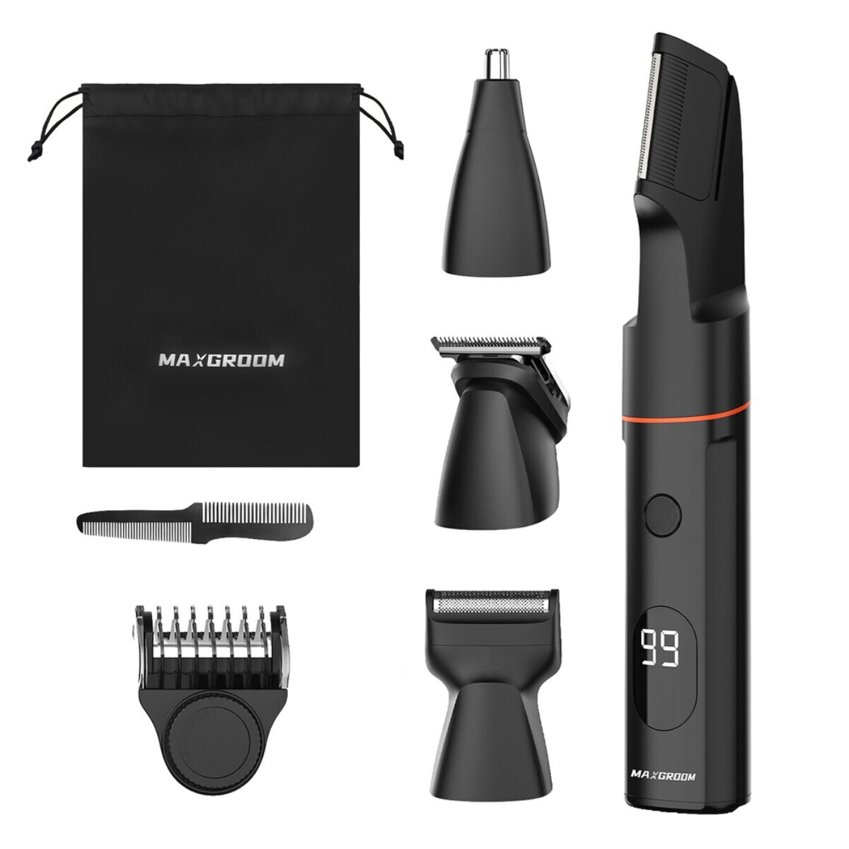 MAXGROOM LK-881 Multifunktionstrimmer Barttrimmer IPX6 Schwarz