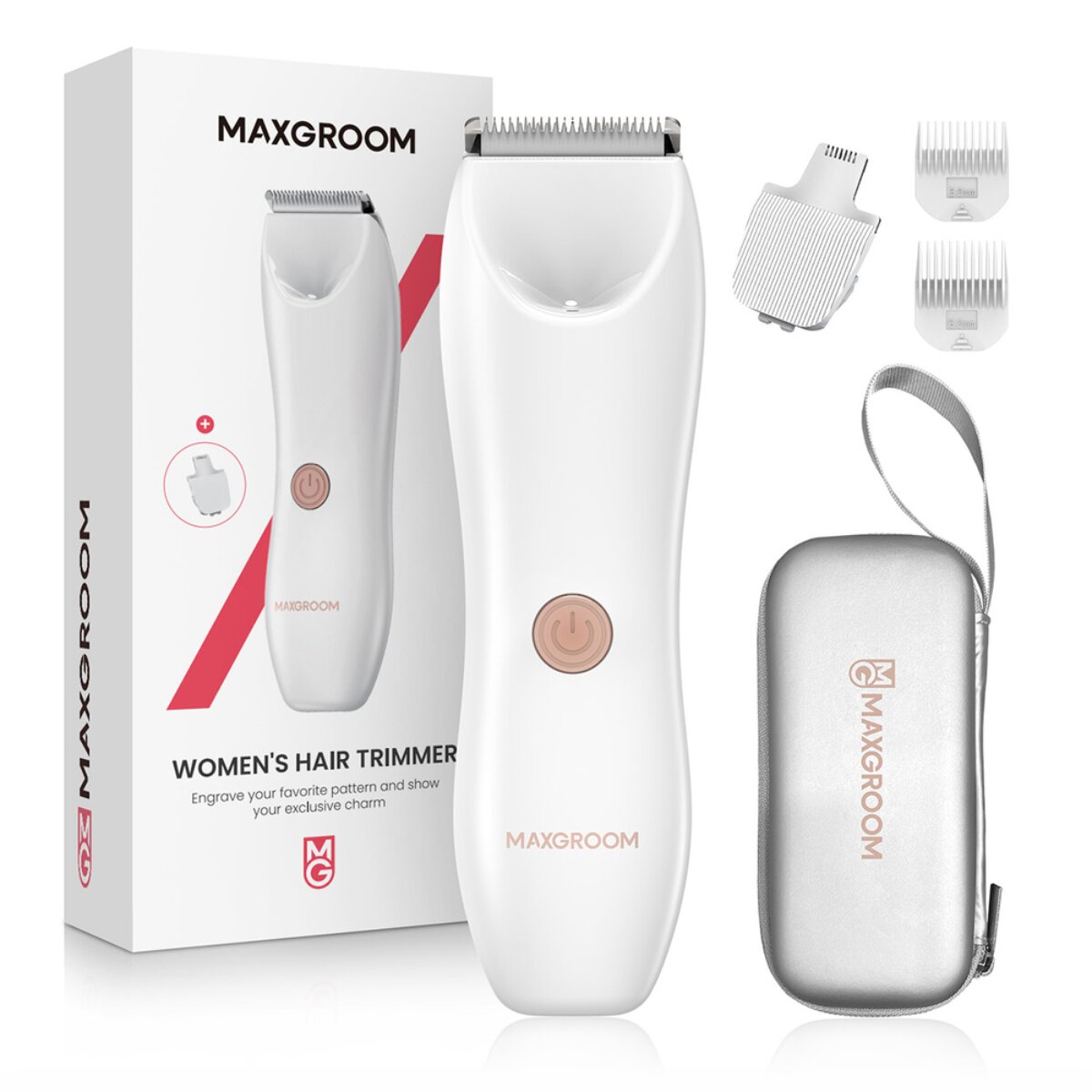 MAXGROOM RFCD-9082 Damen Trimmer IPX7 mit LED Wei&szlig; - Bild 1
