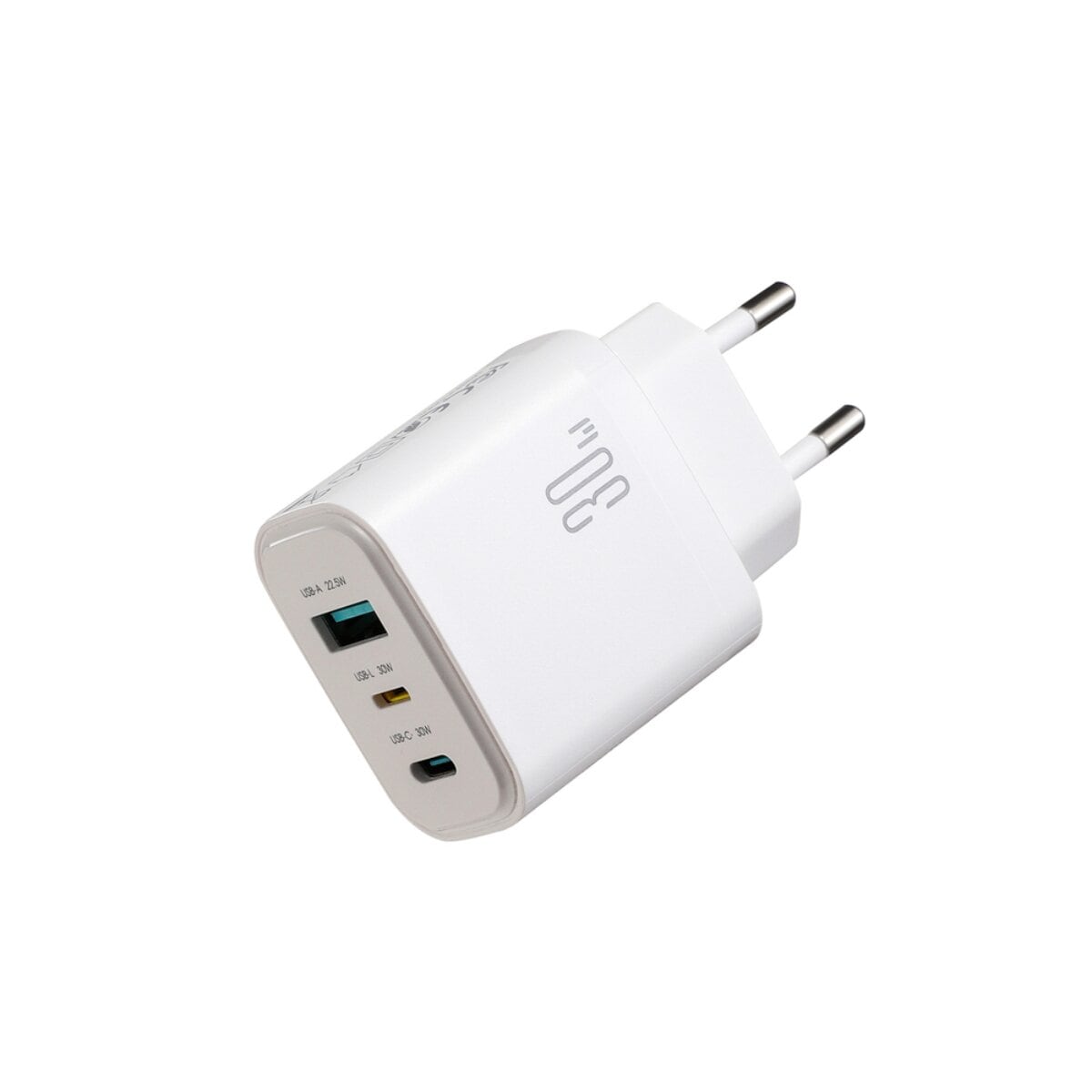 Joyroom JR TG6 GaN 30W Ladeger&auml;t 3 Ports Wei&szlig; f&uuml;r iPhone USB C - Bild 1