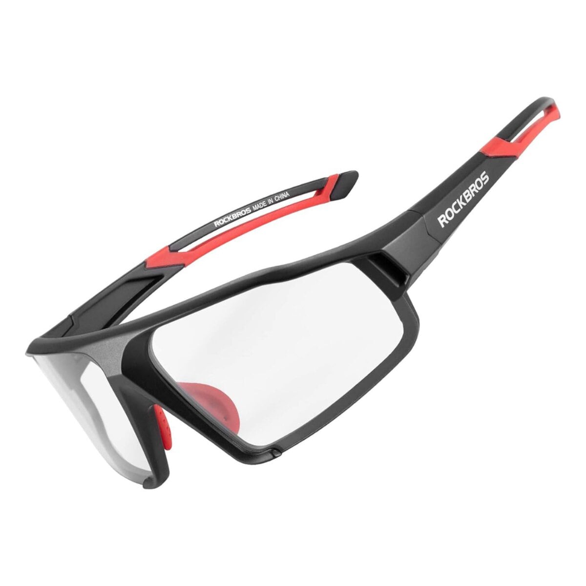 Rockbros SP216BK Fahrradbrille UV400 Photochrom Schwarz Rot - Bild 1