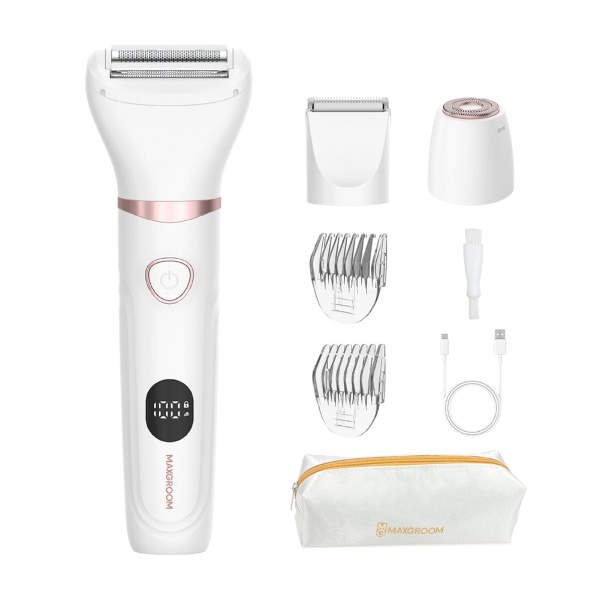 MAXGROOM JK-105 3-in-1 Damen Trimmer K&ouml;rper Gesicht Bikinizone IPX6 - Bild 1