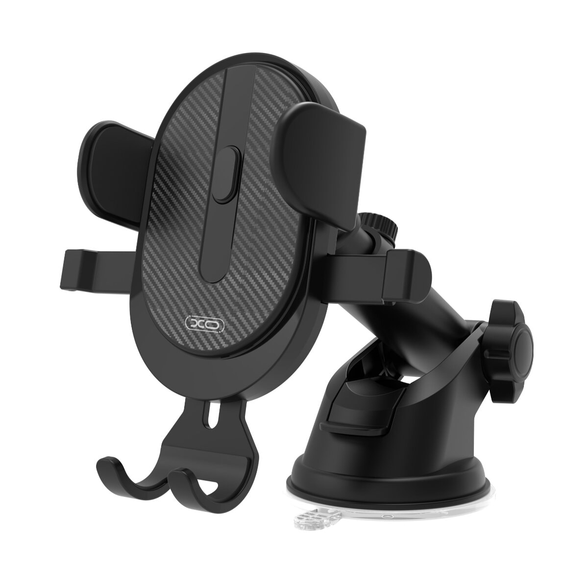 XO C60 Auto-Handyhalterung Schwarz mit Saugnapf L&uuml;ftungsgitterclip - Bild 1