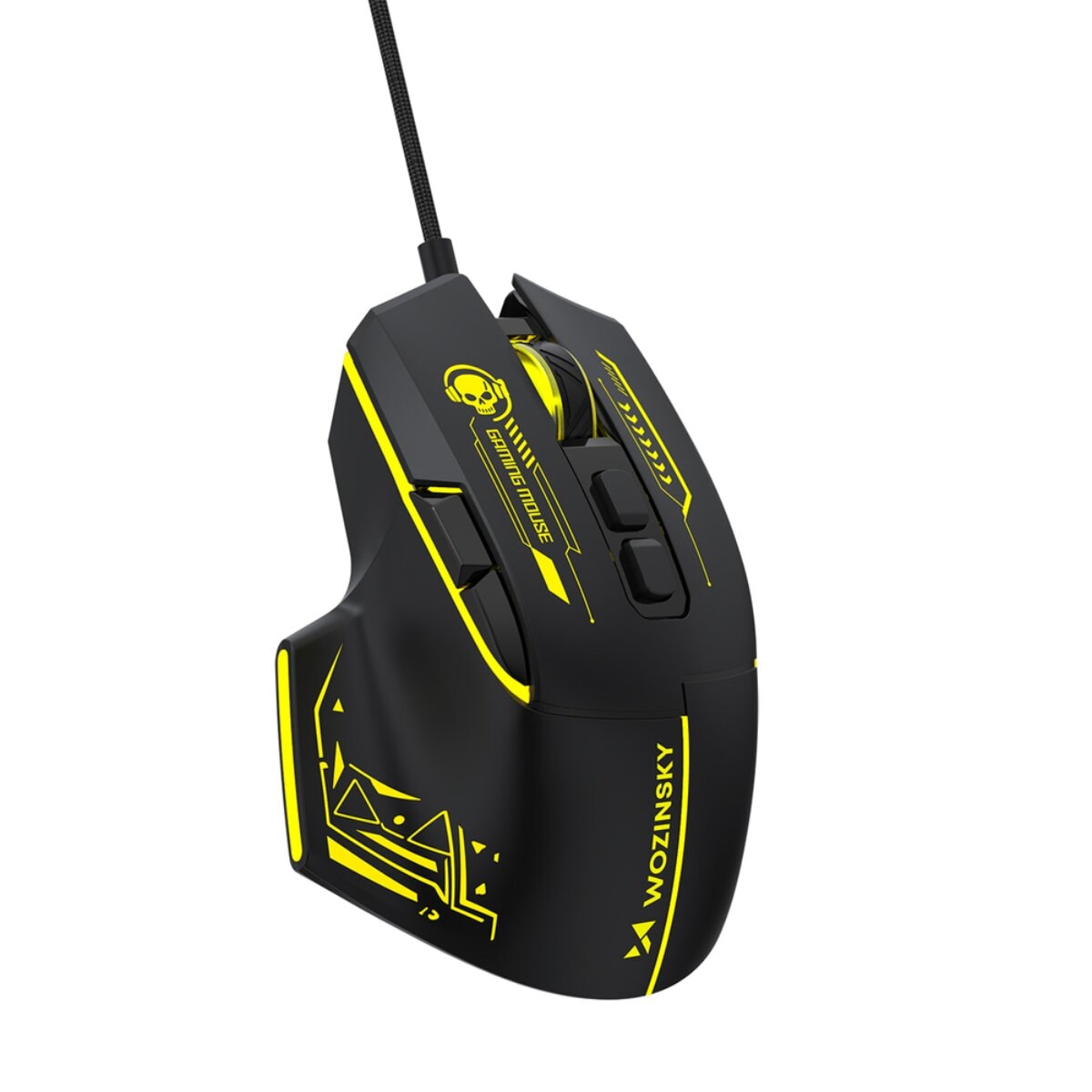 Wozinsky WMGK-1181W Gaming-Maus 7200 DPI 7 Tasten USB-A Schwarz Gelb - Bild 1