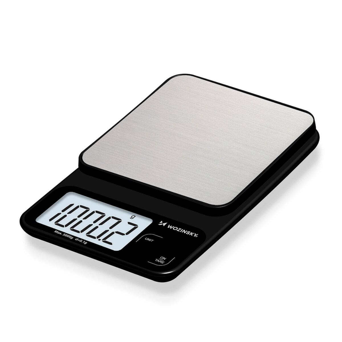 Wozinsky WAK-2252 K&uuml;chenwaage bis 5 kg LCD Tara Edelstahl Schwarz - Bild 1