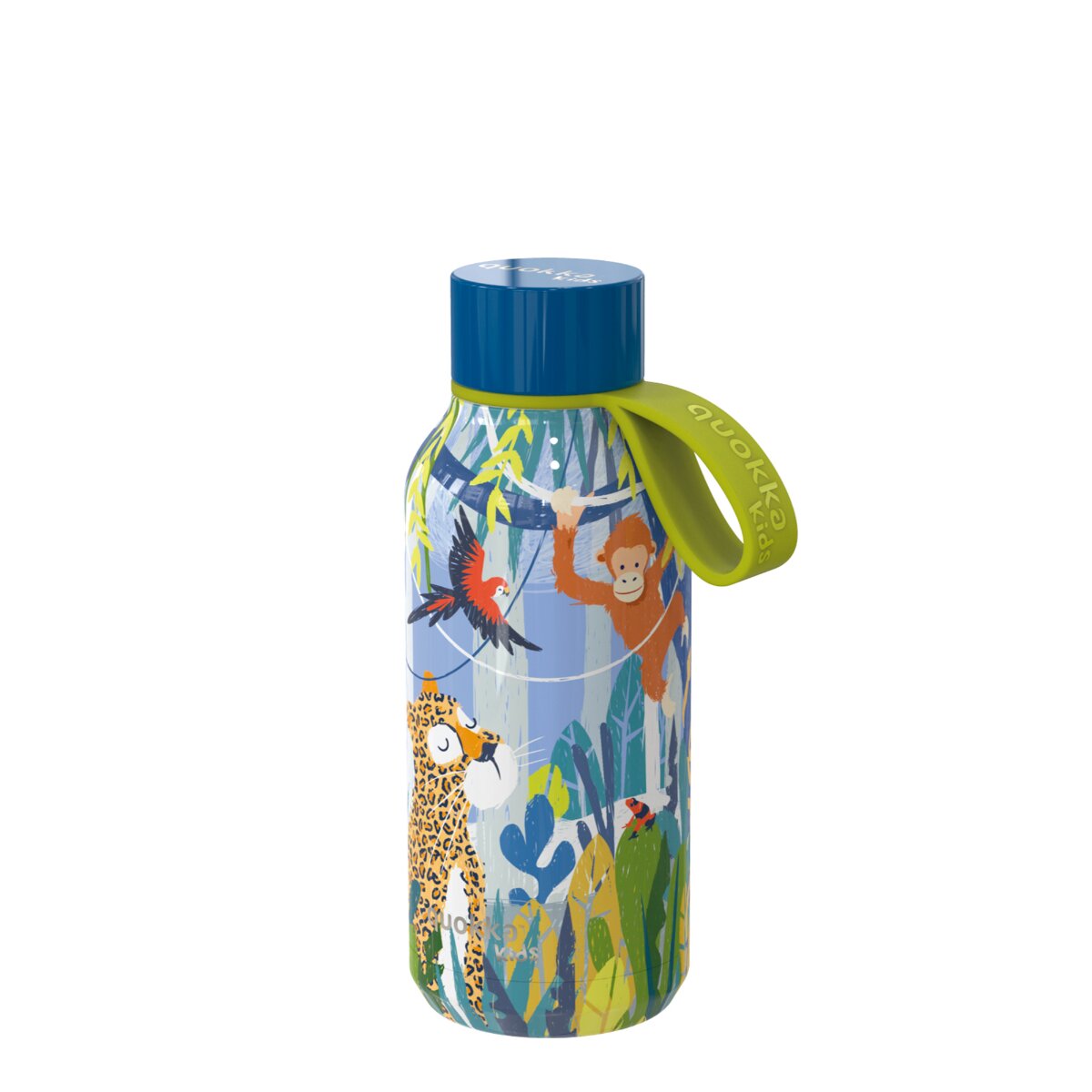 Quokka JUNGLE Trinkflasche 330 ml Solid Kids Edelstahl Flasche - Bild 1