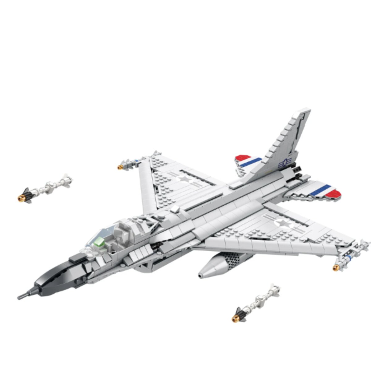 Reobrix 33027 Kampfjet Klemmbaustein 1427 Teile 49 cm ab 14 - Bild 1