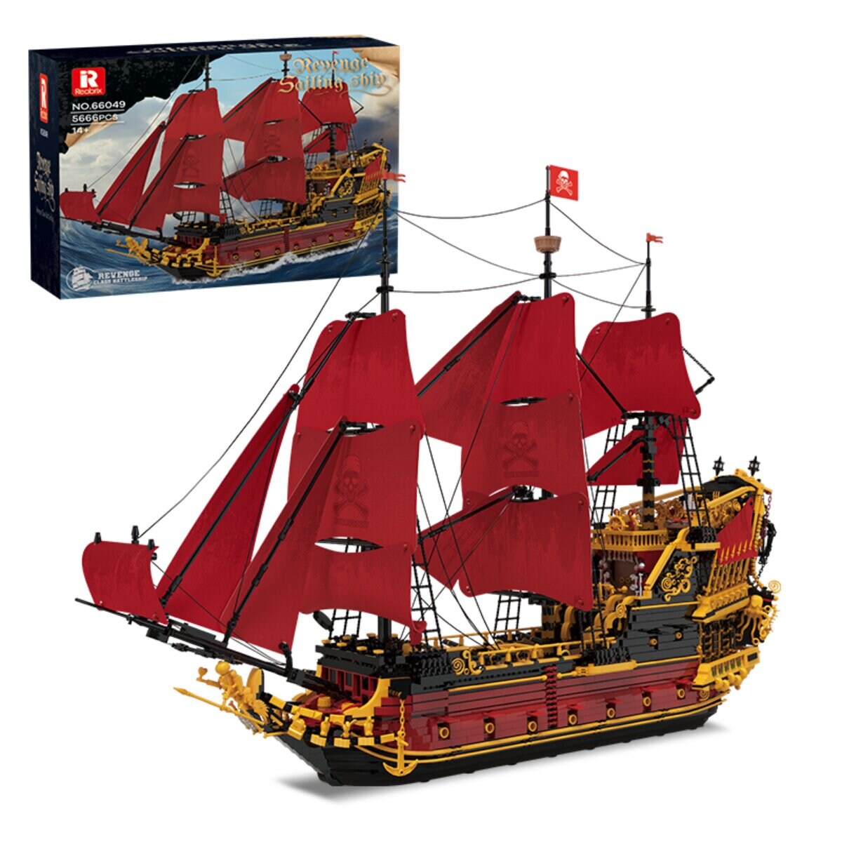 Reobrix 66049 Piratenschiff Klemmbaustein Modell 5666 Teile ab 14