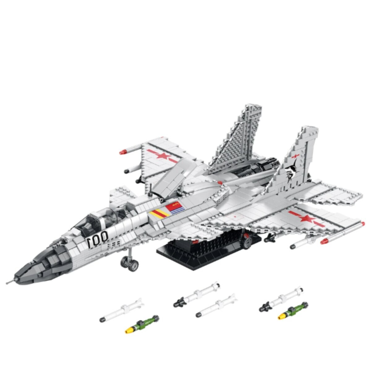 Reobrix 33023 Kampfjet Klemmbaustein Flugzeug Modell 1999 Teile ab 14
