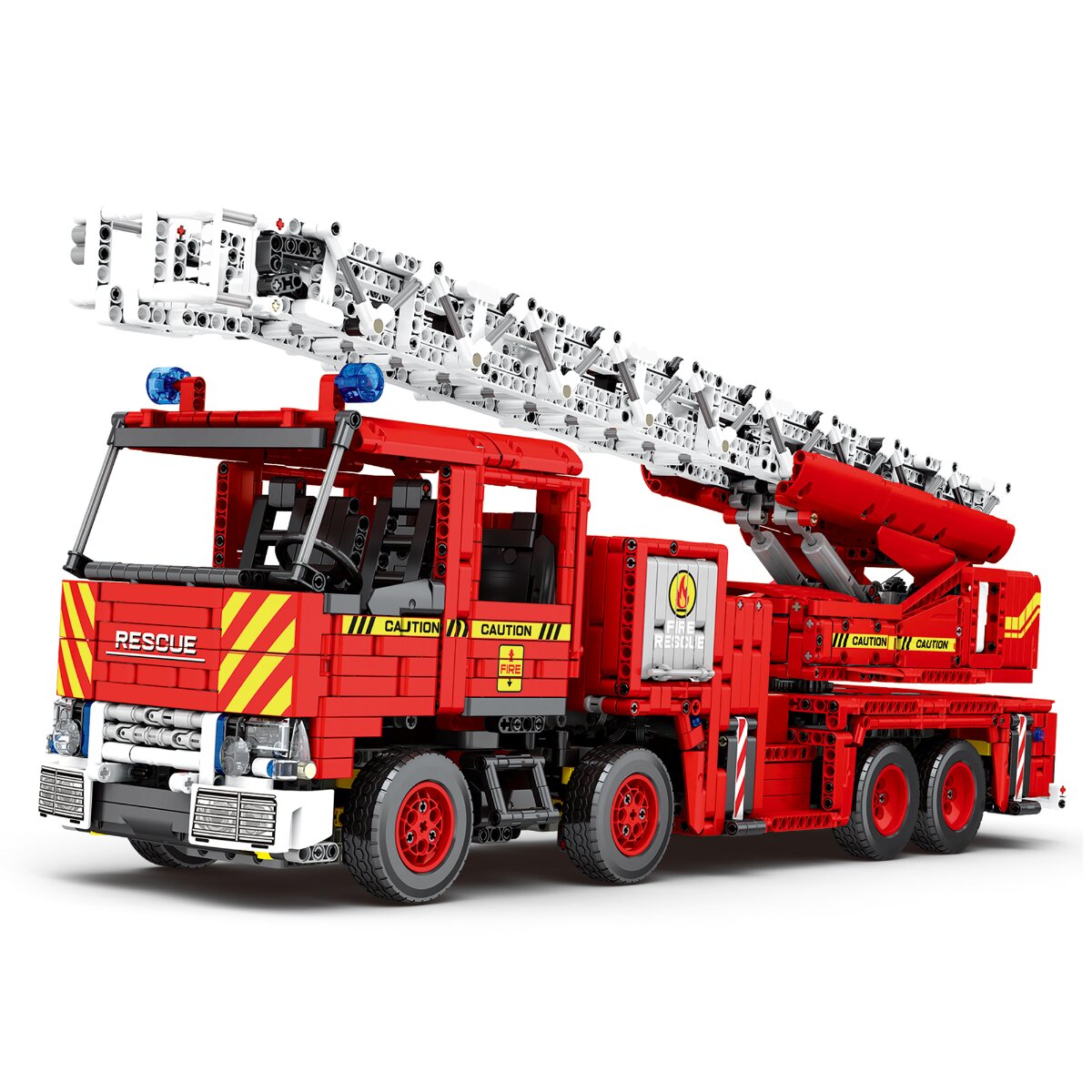 Reobrix 22005 Feuerwehr Drehleiter Klemmbaustein RC Feuerwehrfahrzeug 3266 Teile ab 14 - Bild 1
