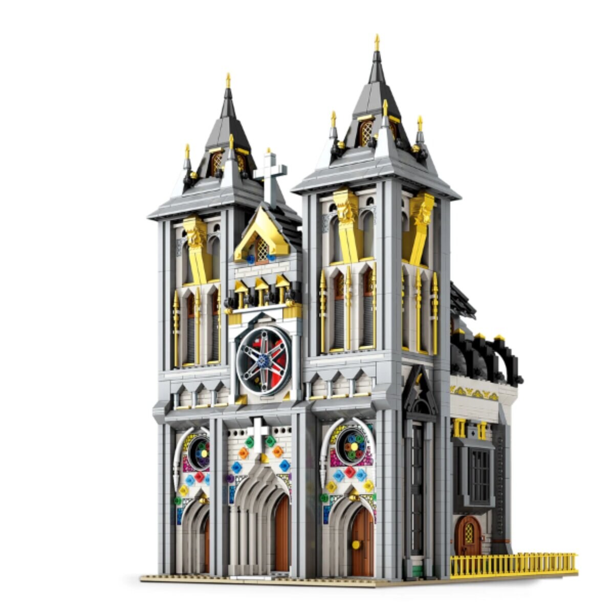 Reobrix 66027 Mittelalterliche Kirche Klemmbaustein Gebäude 3468 Teile ab 14