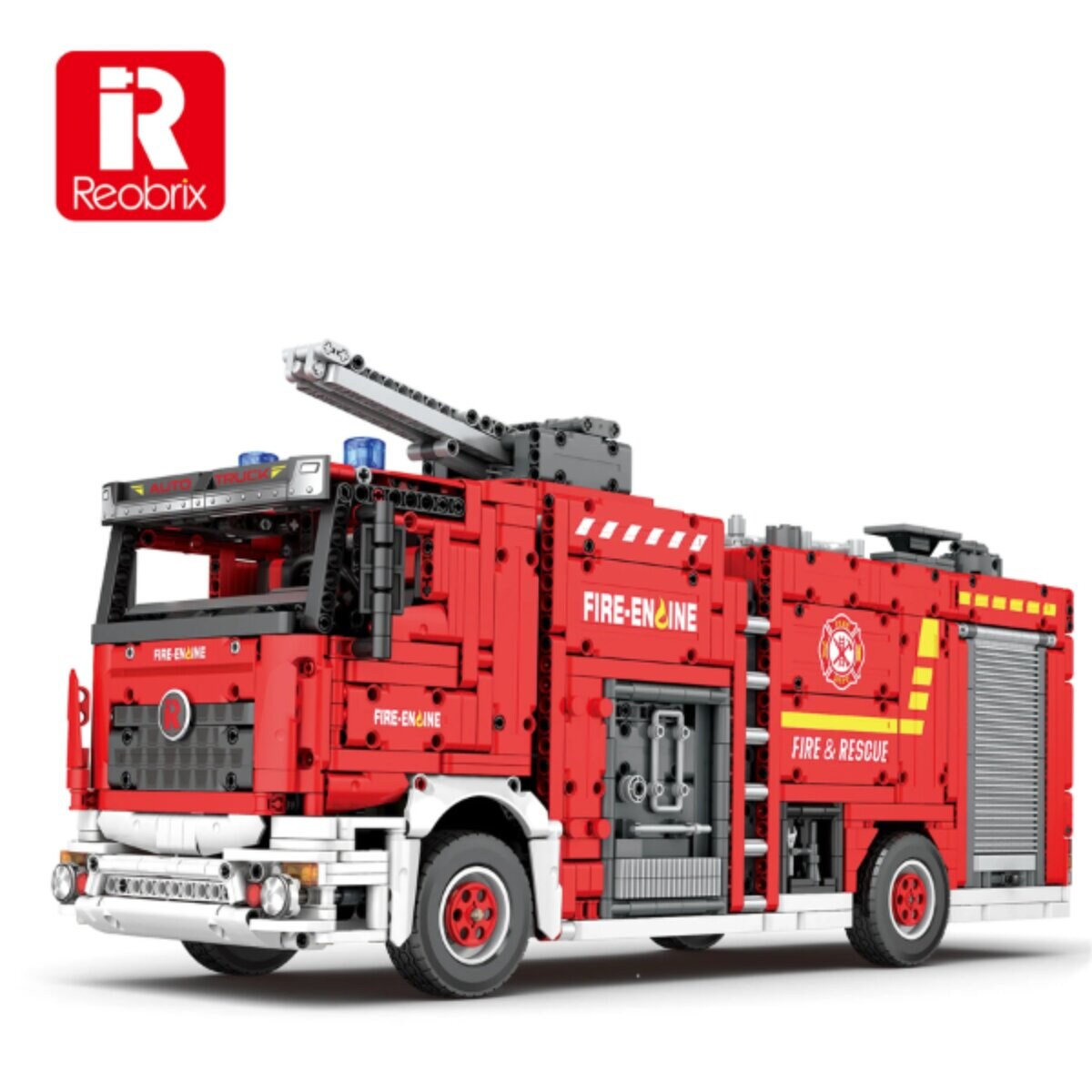 Reobrix 22008 Feuerwehrfahrzeug RC Klemmbaustein 2888 Teile ab 14