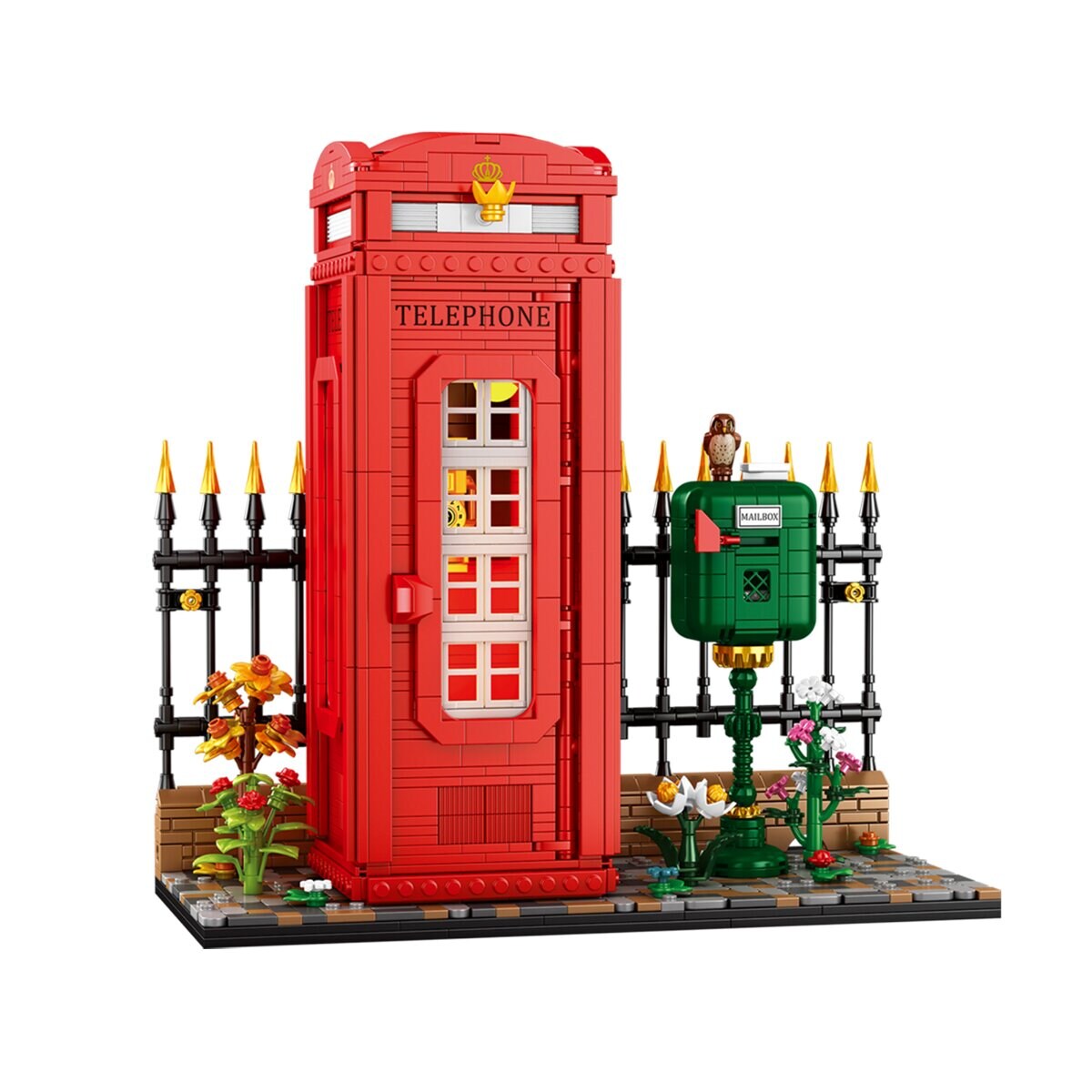 Reobrix 66609 Telefonzelle Klemmbausteine Retro Modell 1707 Teile