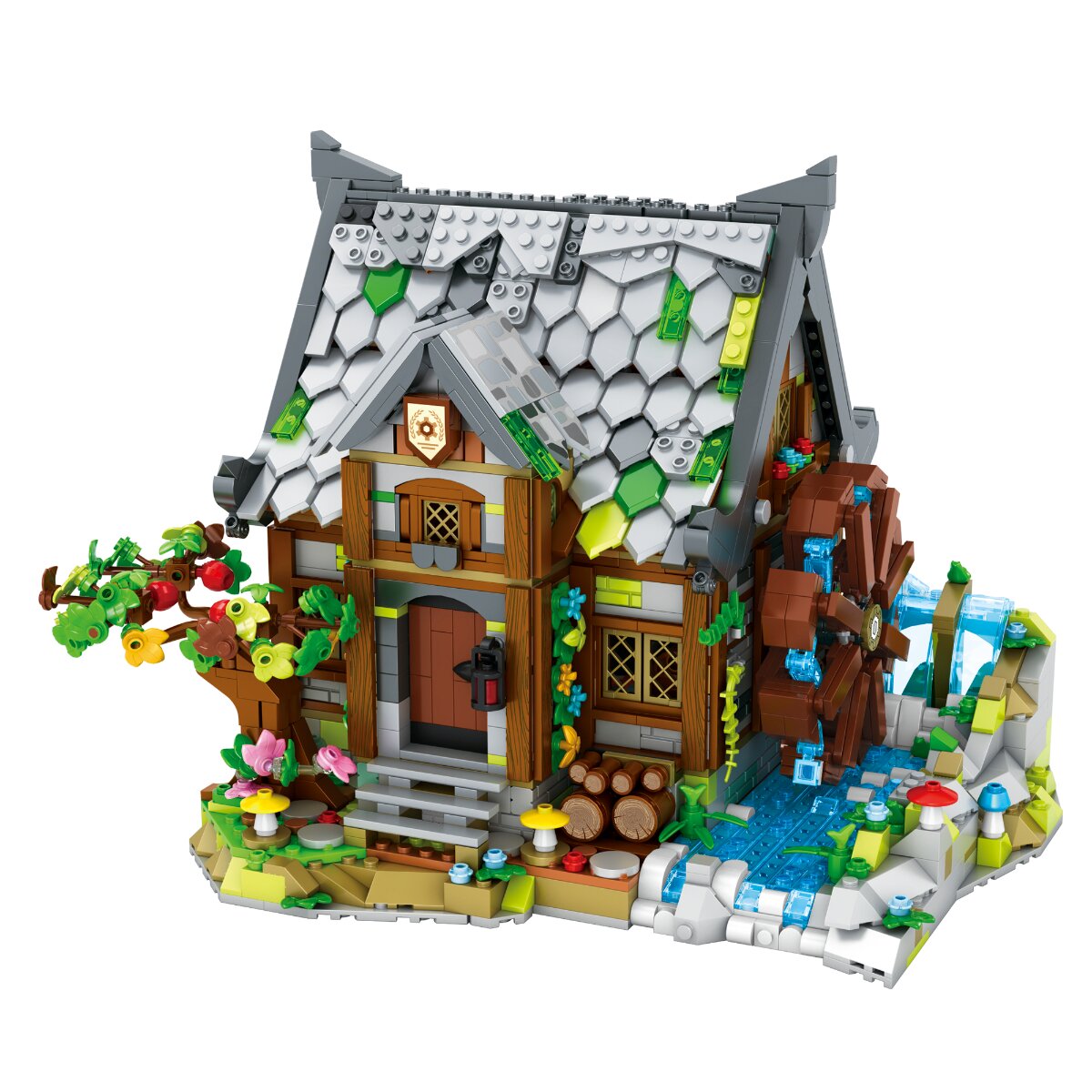 Reobrix 66045 Mittelalterliche M&uuml;hle Klemmbaustein 1873 Teile ab 14 - Bild 1