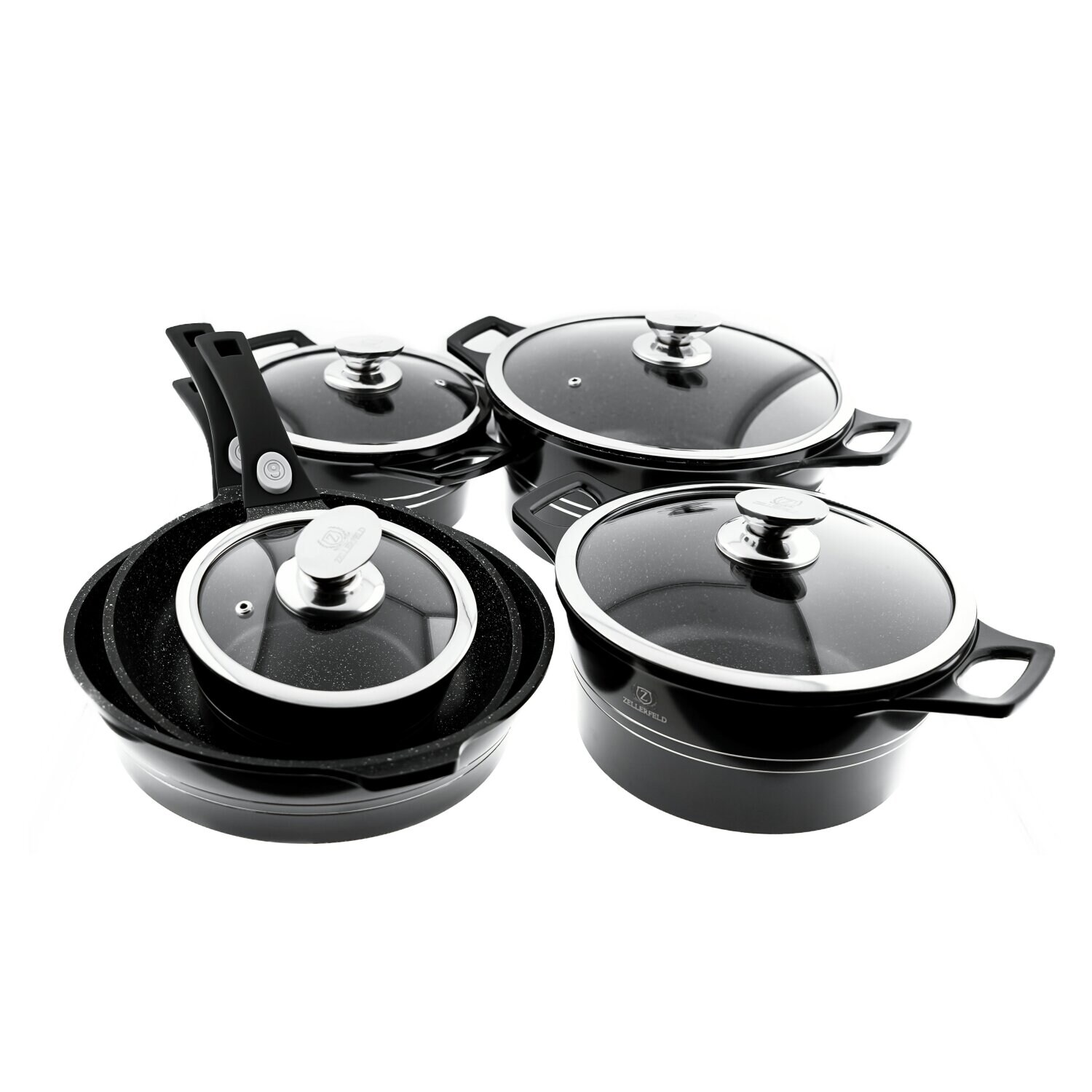 Kochgeschirr Set 14 tlg Topfset Induktion Kochtopfset Aluminium | 04255698236248