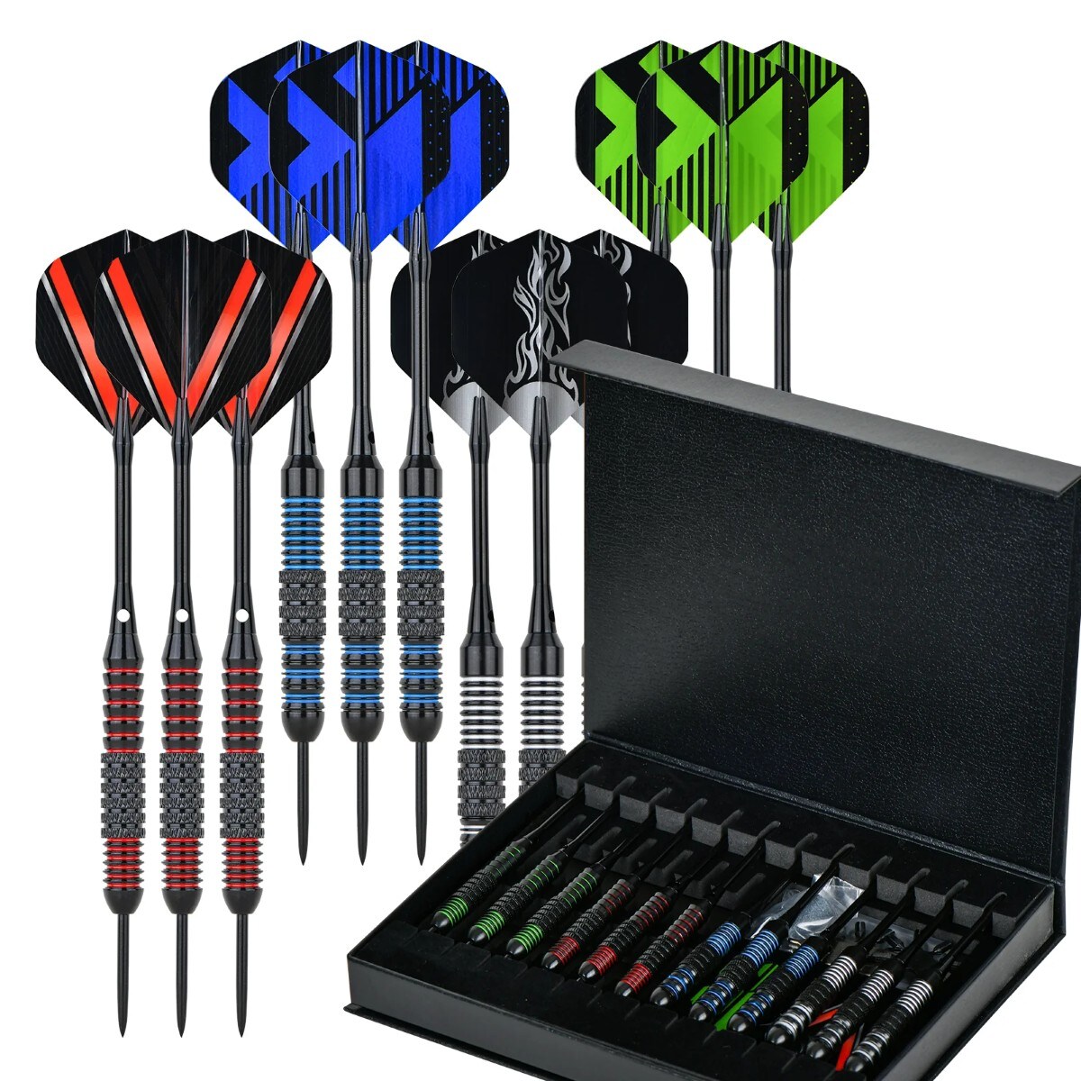 Formula Sports Dartpfeil-Set mit Metallspitzen - 12 Darts, Alu-Sch&auml;fte & Zubeh&ouml;r - Bild 1