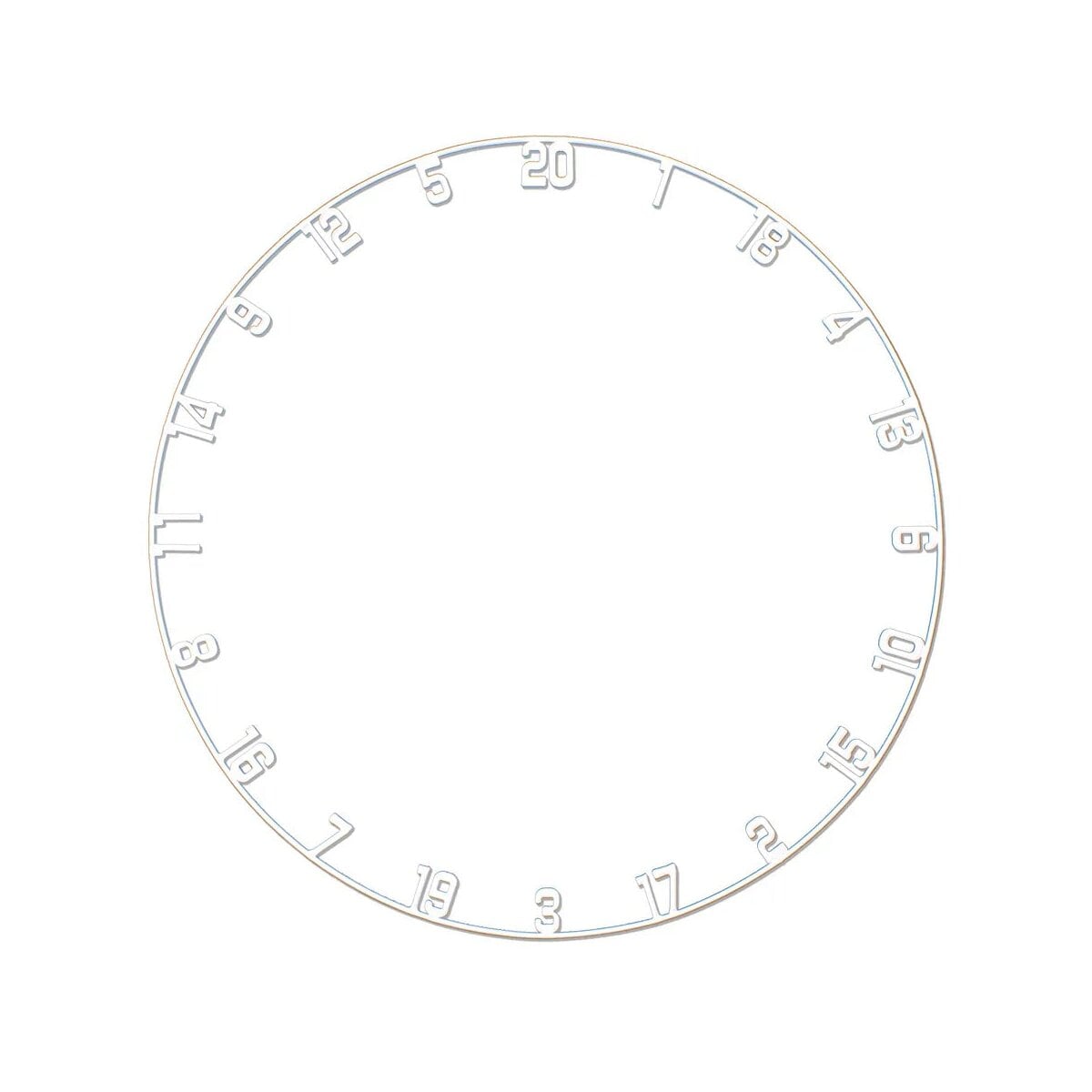 TEX Titan Dartboard Zahlenring Wei&szlig; Aluminium - Bild 1