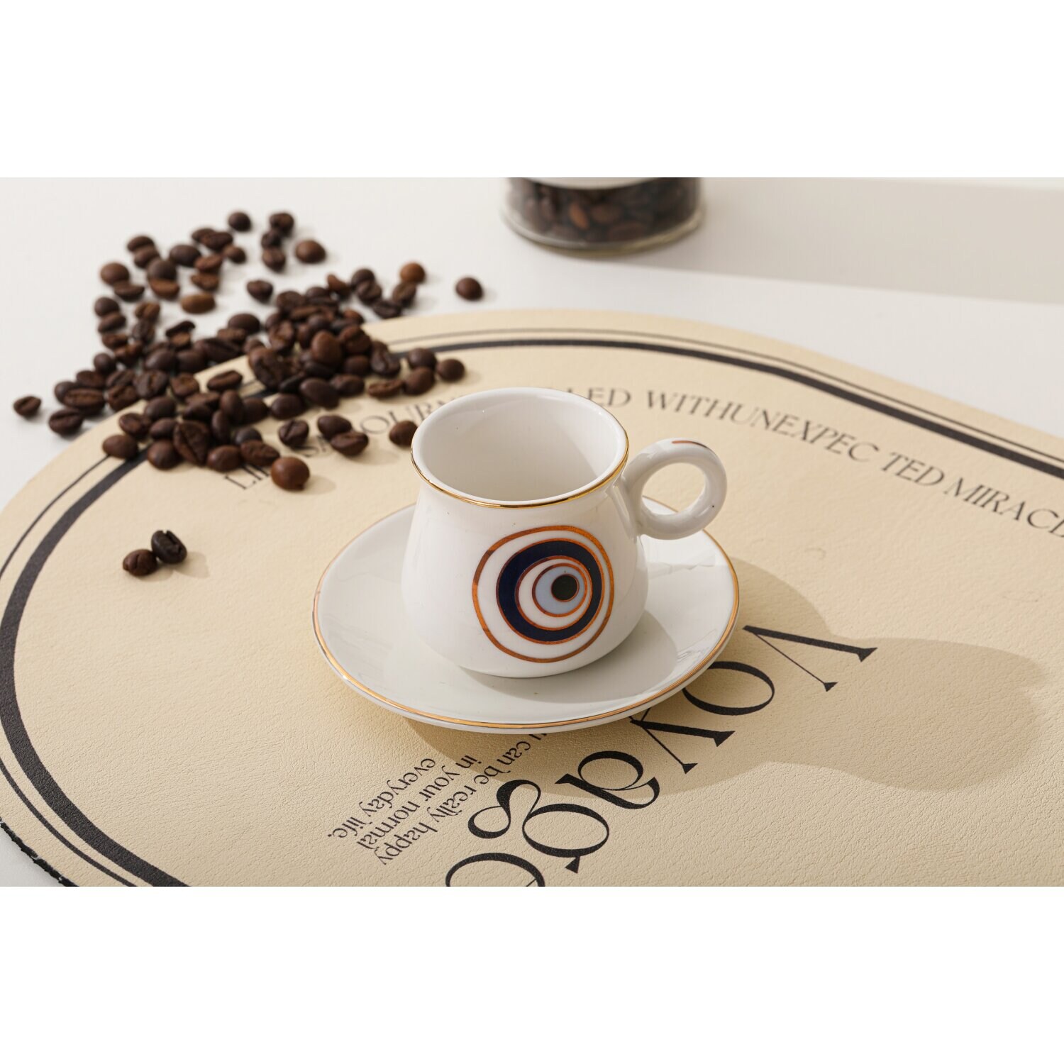 12-Teilig Kaffeeset aus Porzellan 6x Kaffeetasse 6x Untertasse klein w | 04255698219654