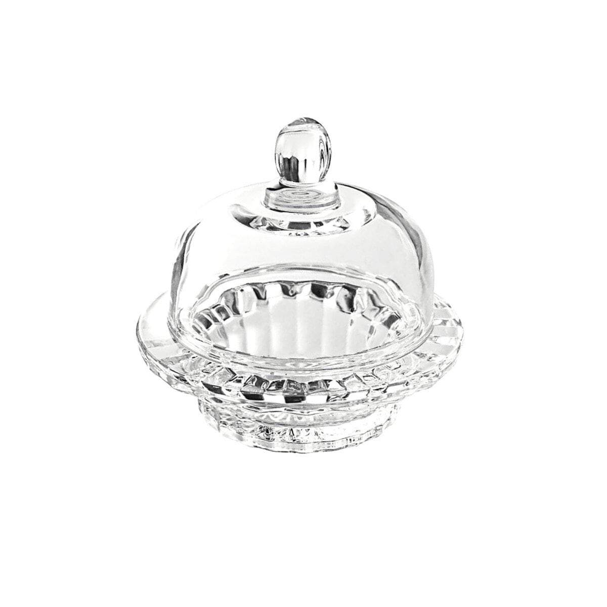 Glas-Zuckerdose mit Deckel - &oslash;10 cm, Stilvoll & Praktisch - Bild 1