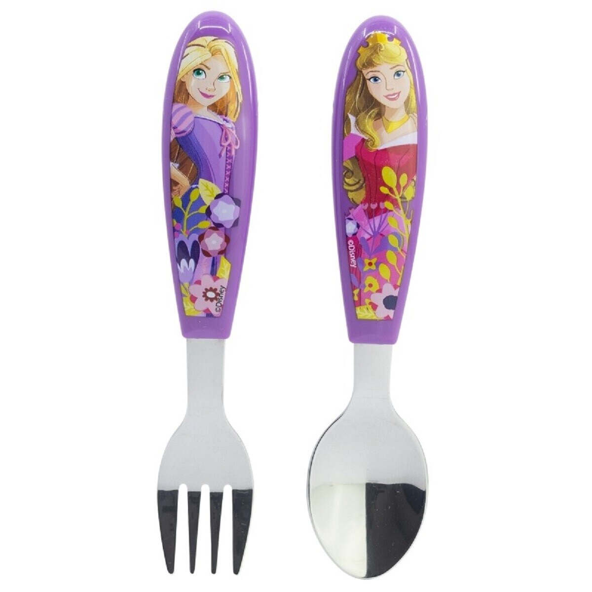 Disney Princess Kinderbesteck Set 2-teilig &ndash; L&ouml;ffel & Gabel - Bild 1