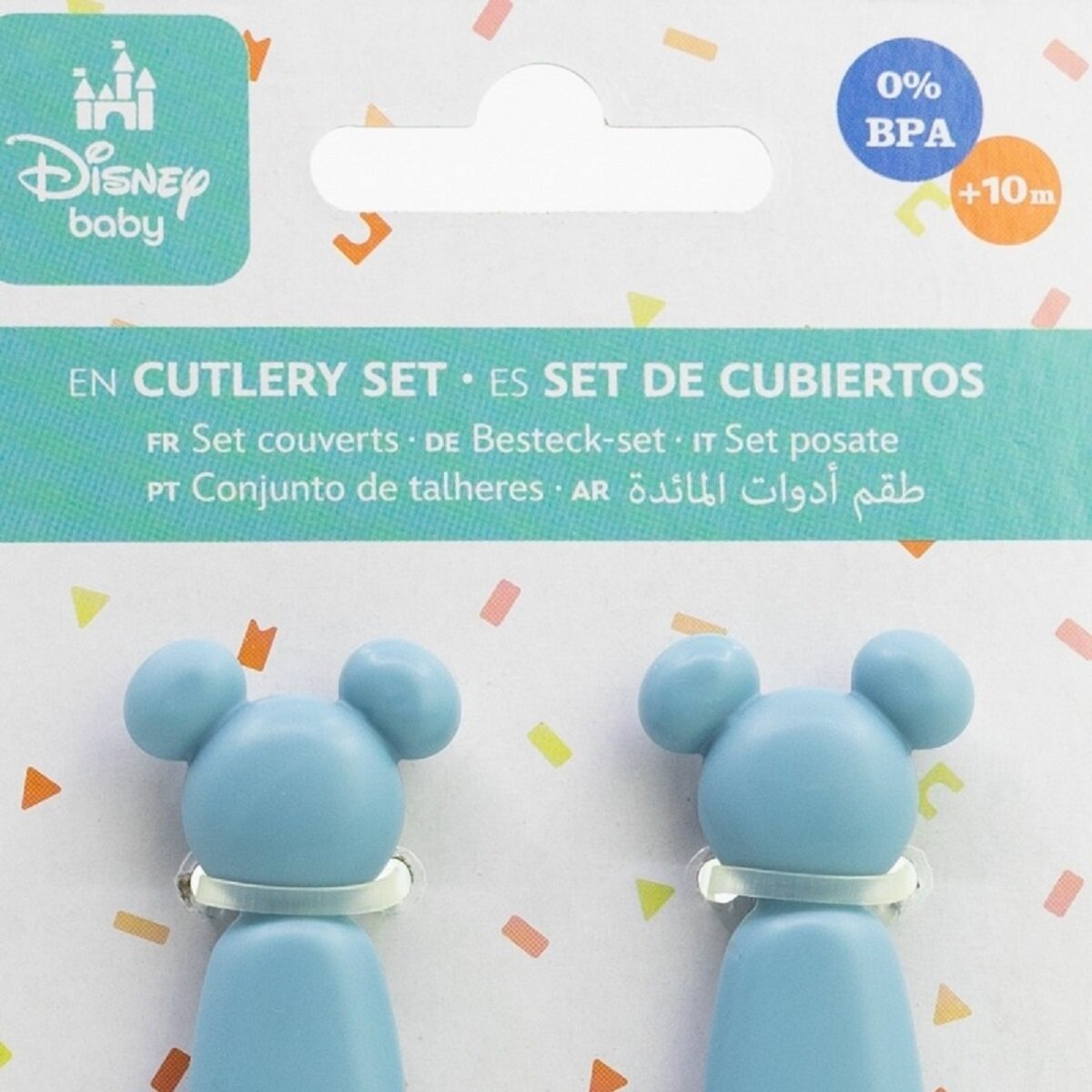 Disney Mickey Mouse Kinderbesteck Set 2-teilig &ndash; L&ouml;ffel & Gabel - Bild 1