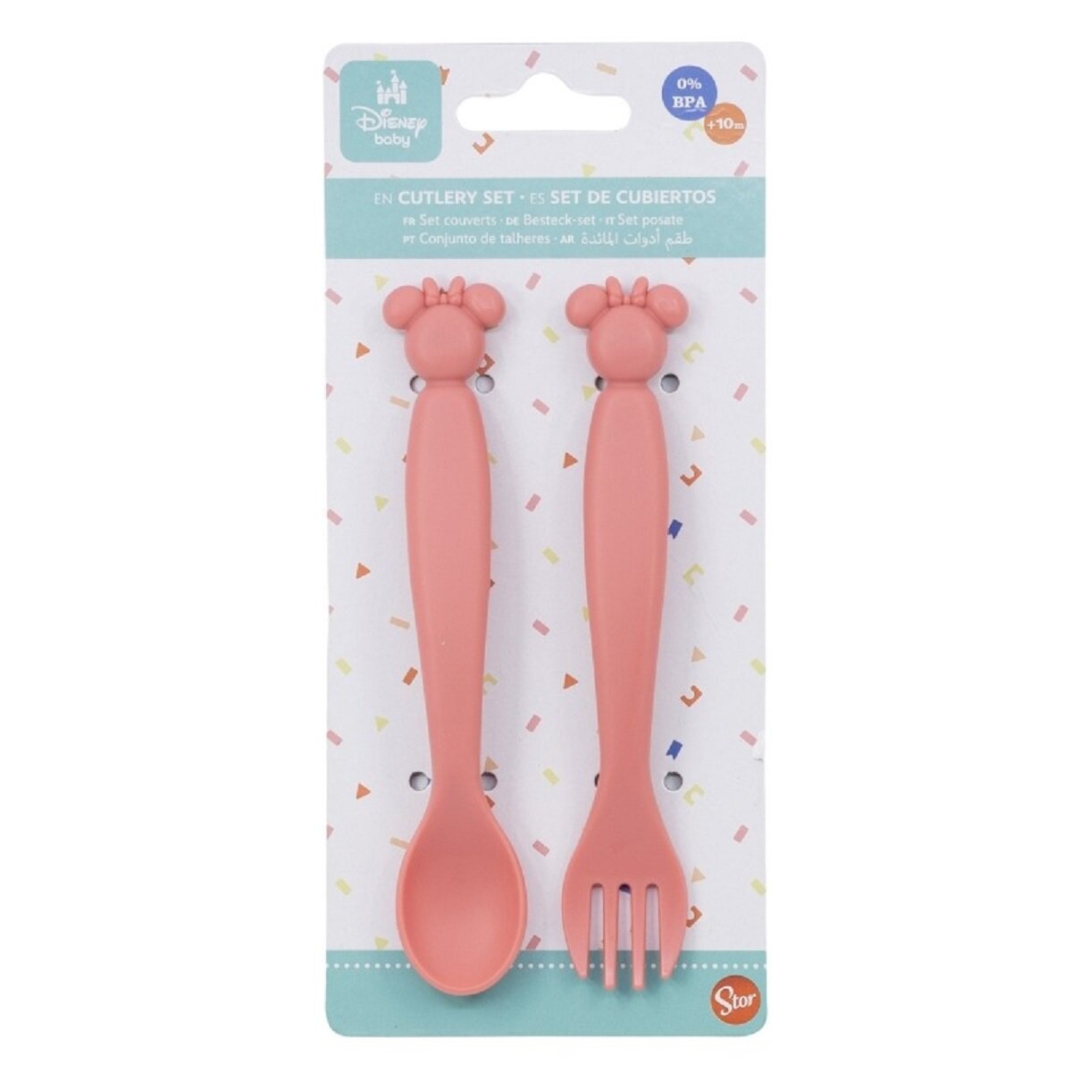 Disney Minnie Mouse Kinderbesteck Set 2-teilig &ndash; L&ouml;ffel & Gabel - Bild 1