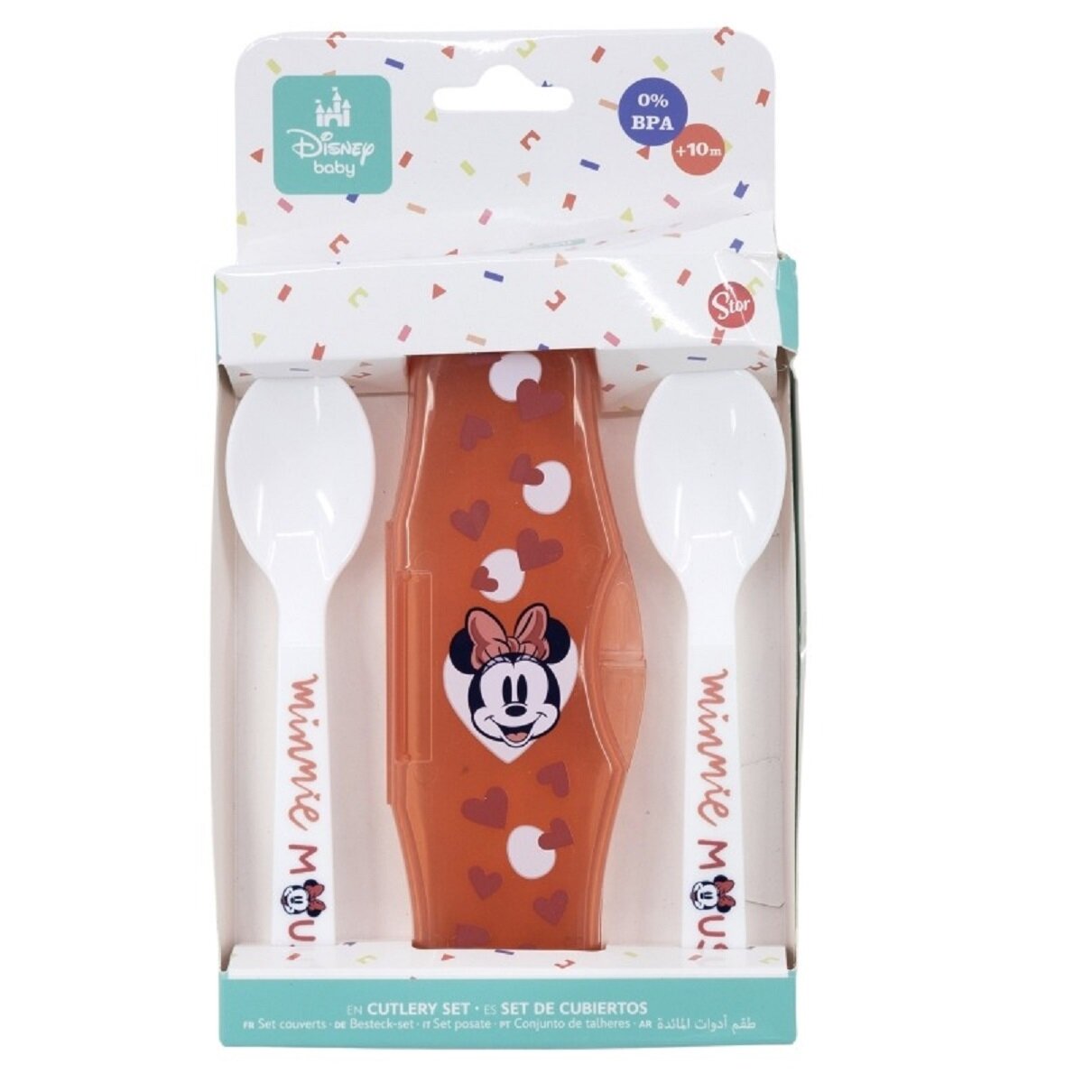 Disney Minnie Mouse Kinderl&ouml;ffel Set 2-teilig im Reiseetui - Bild 1